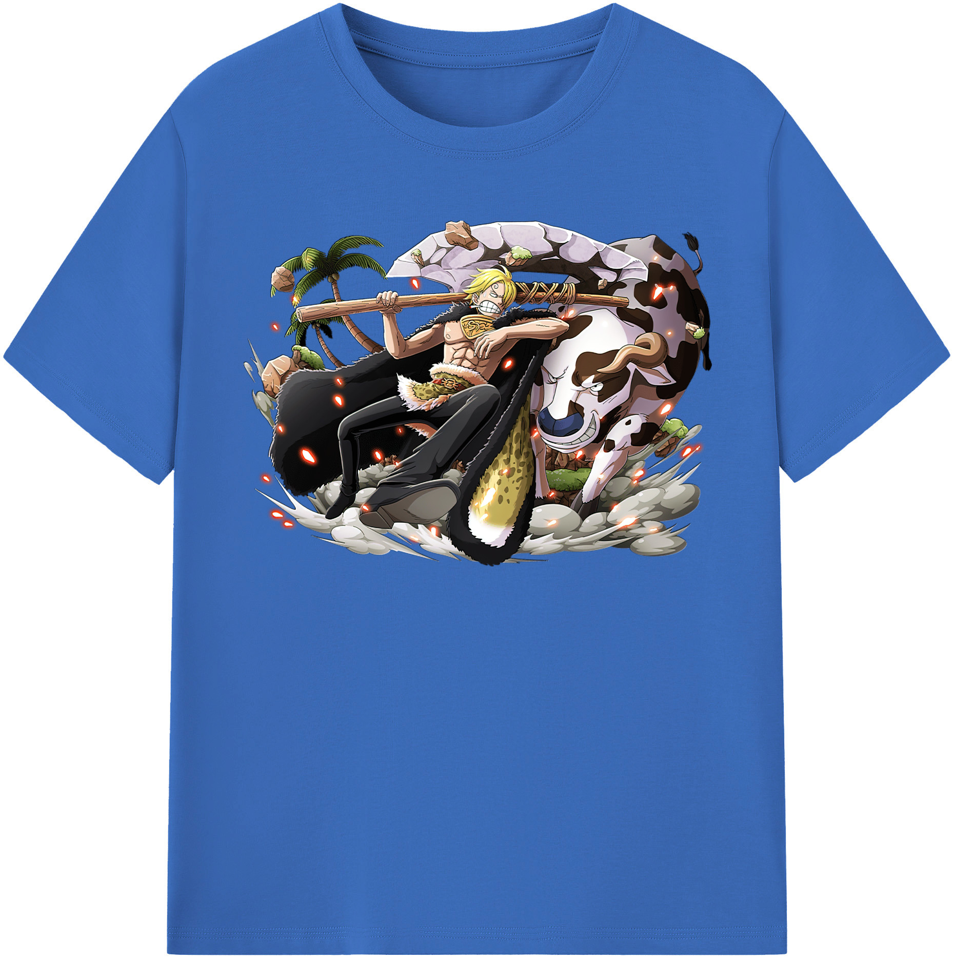 ワンピース サンジ ONE PIECE Sanji 綿100％半袖Tシャツ（フロントプリント）