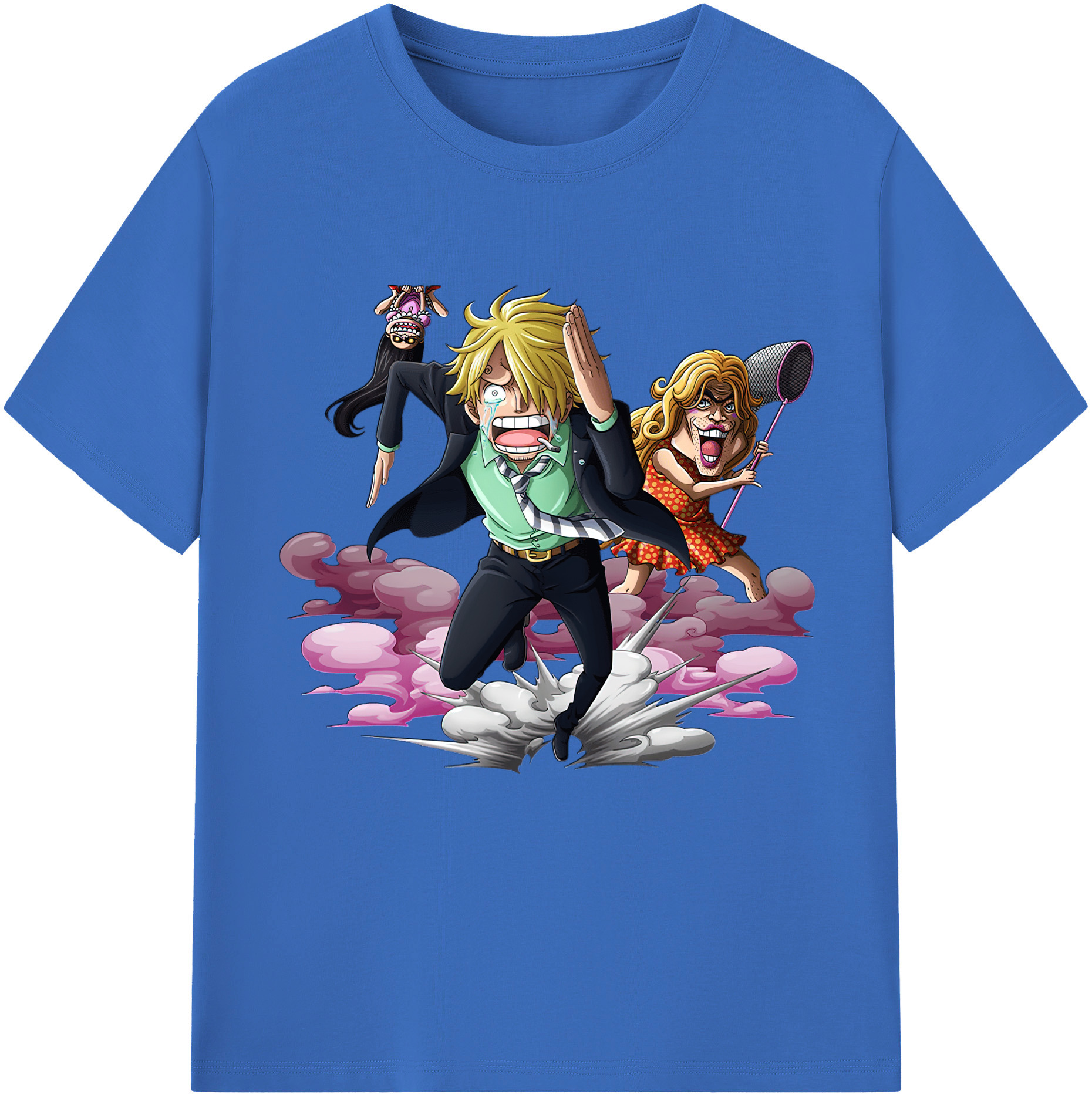 ワンピース サンジ ONE PIECE Sanji 綿100％半袖Tシャツ（フロントプリント）