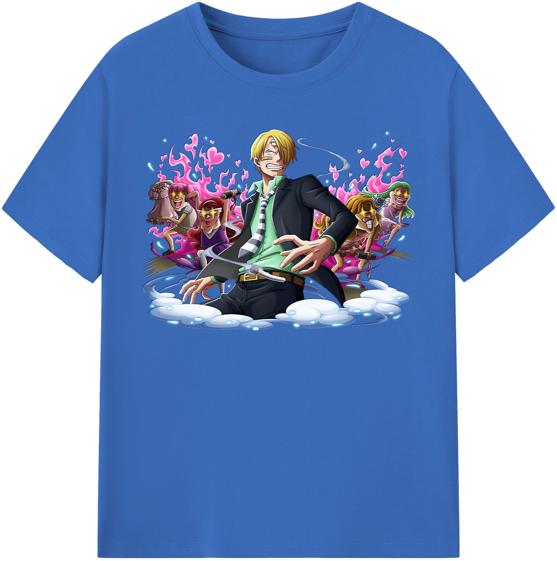 ワンピース サンジ ONE PIECE Sanji 綿100％半袖Tシャツ（フロントプリント）