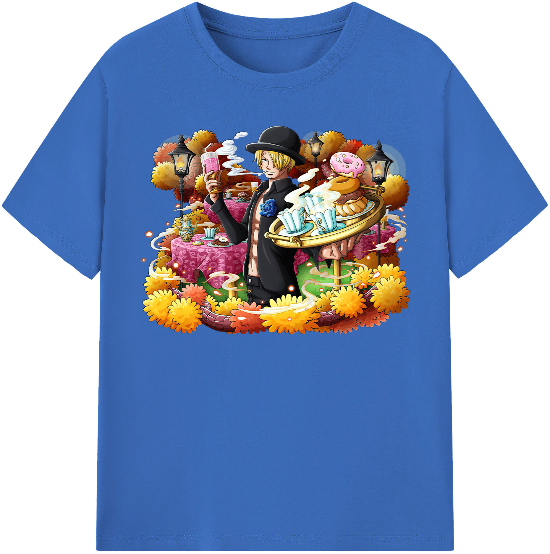 ワンピース サンジ ONE PIECE Sanji 綿100％半袖Tシャツ（フロントプリント）