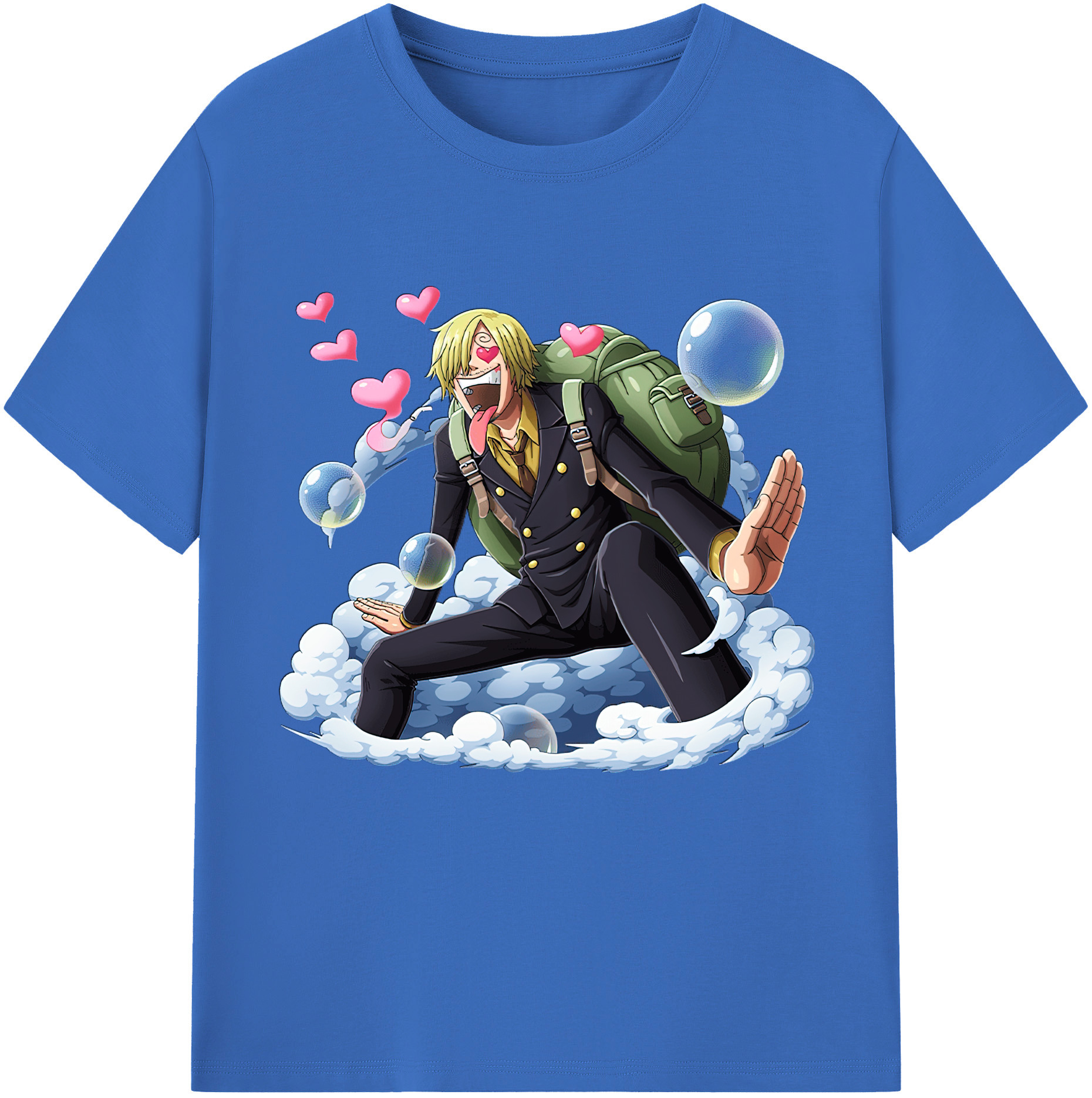 ワンピース サンジ ONE PIECE Sanji 綿100％半袖Tシャツ（フロントプリント）
