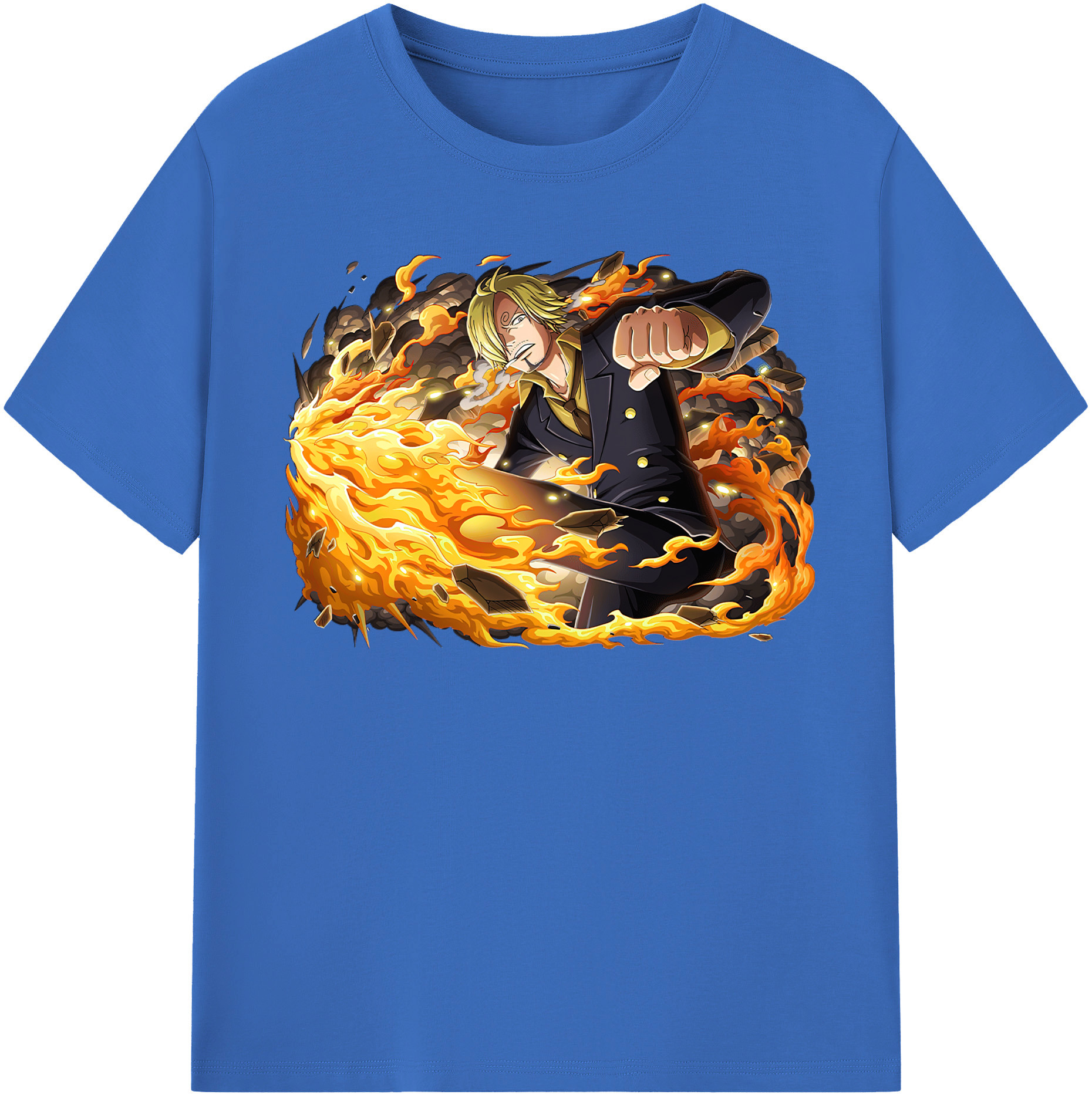 ワンピース サンジ ONE PIECE Sanji 綿100％半袖Tシャツ（フロントプリント）