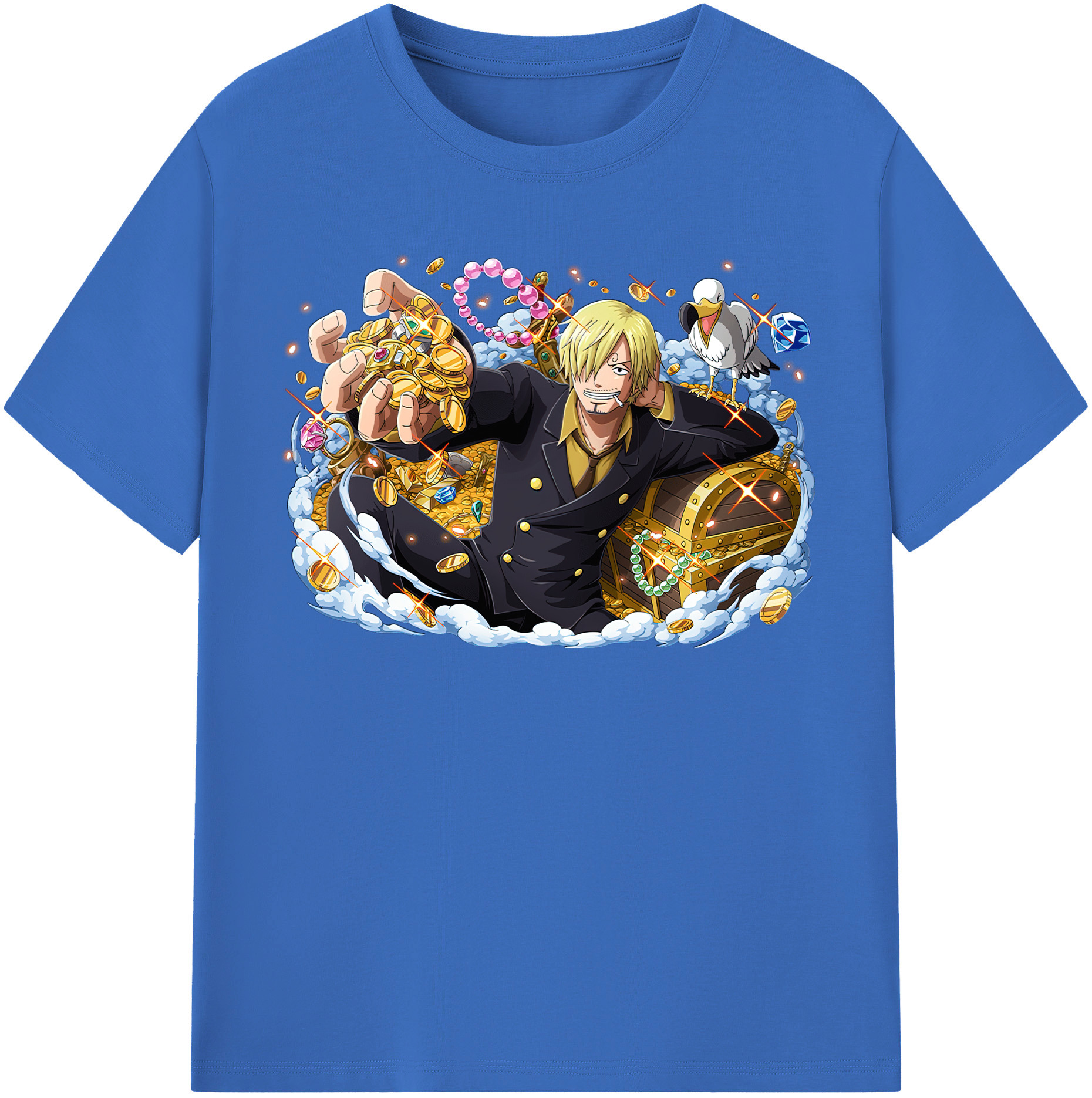 ワンピース サンジ ONE PIECE Sanji 綿100％半袖Tシャツ（フロントプリント）