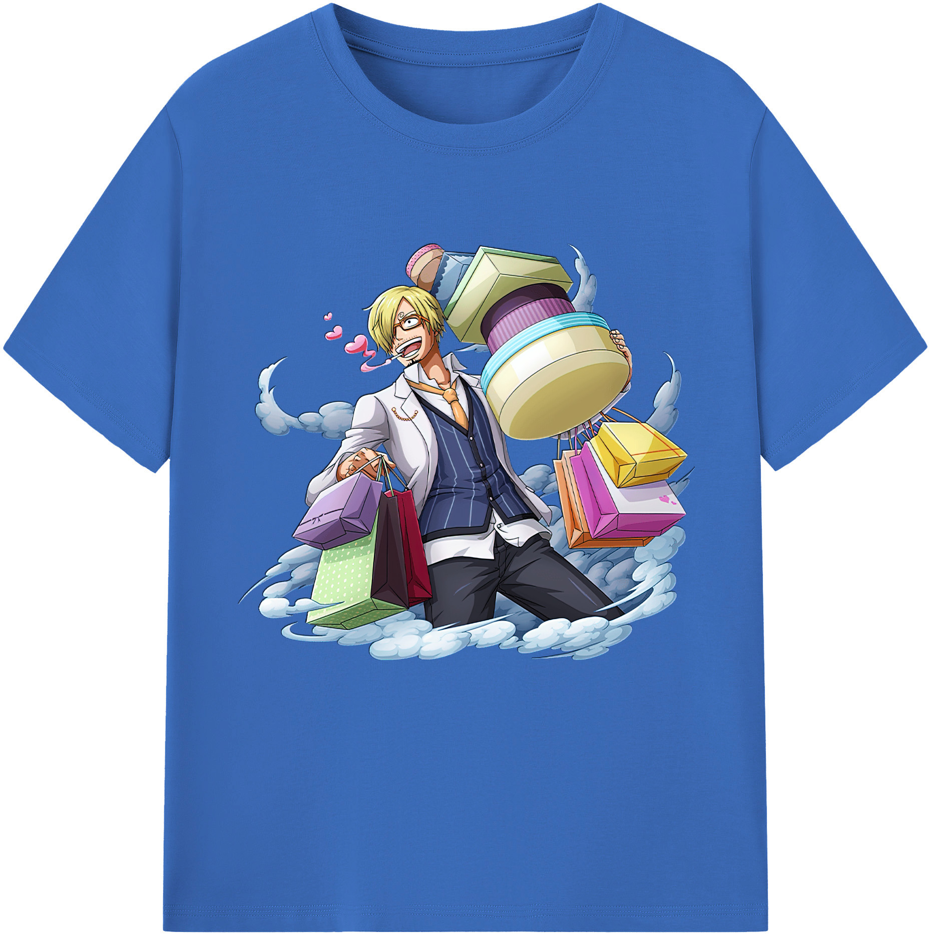 ワンピース サンジ ONE PIECE Sanji 綿100％半袖Tシャツ（フロントプリント）