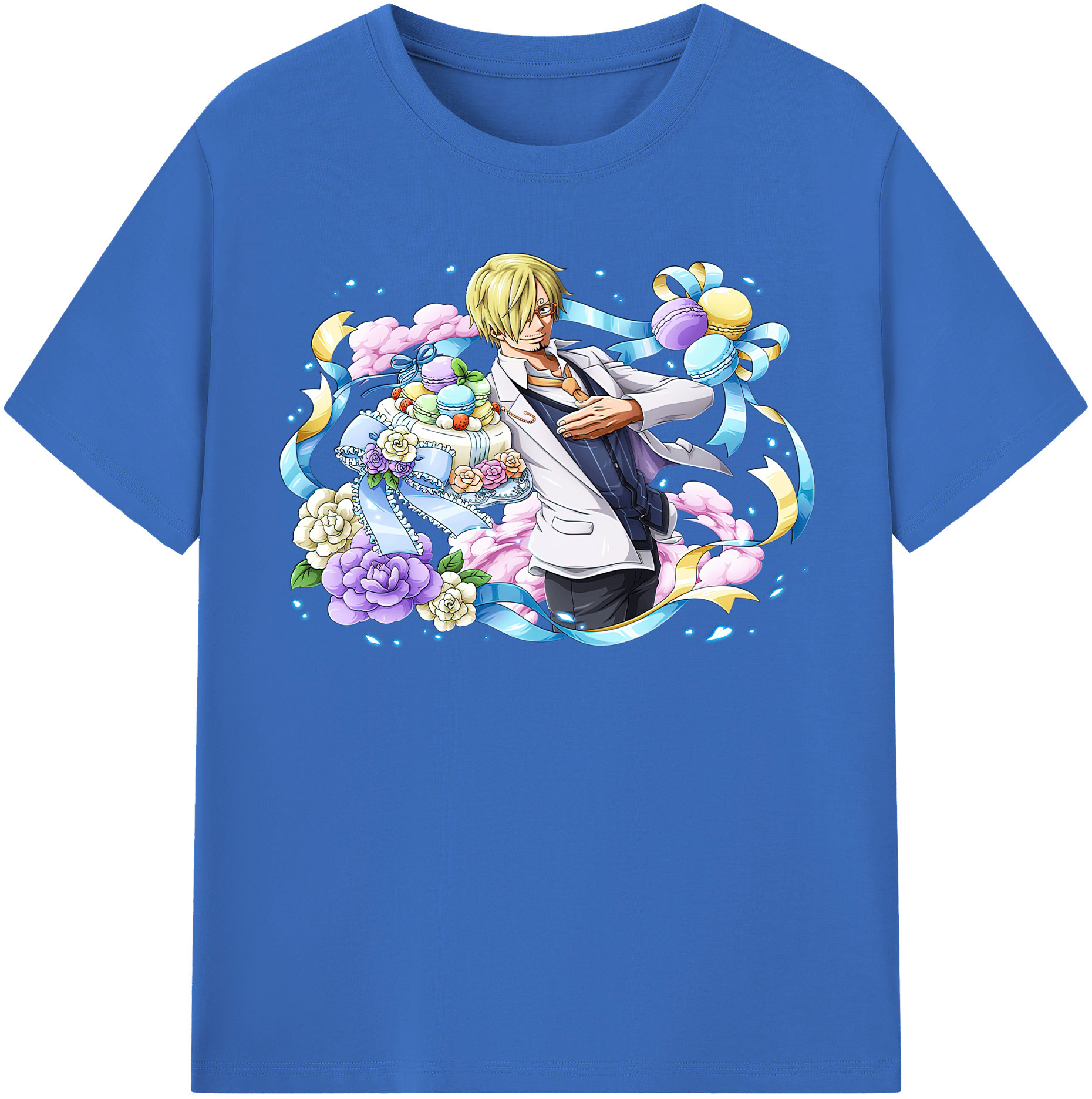 ワンピース サンジ ONE PIECE Sanji 綿100％半袖Tシャツ（フロントプリント）