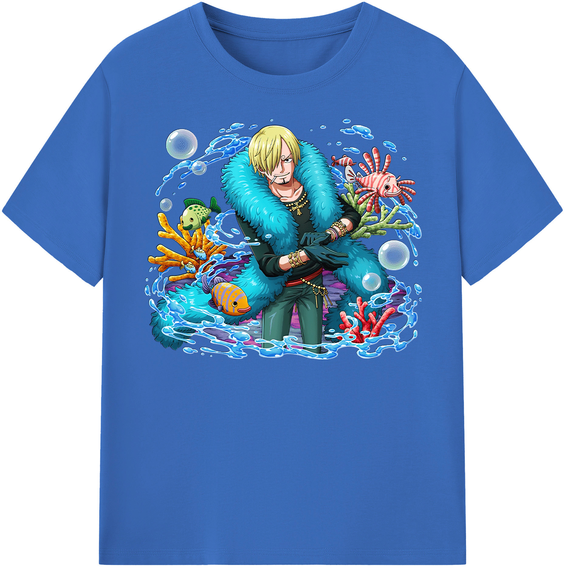 ワンピース サンジ ONE PIECE Sanji 綿100％半袖Tシャツ（フロントプリント）