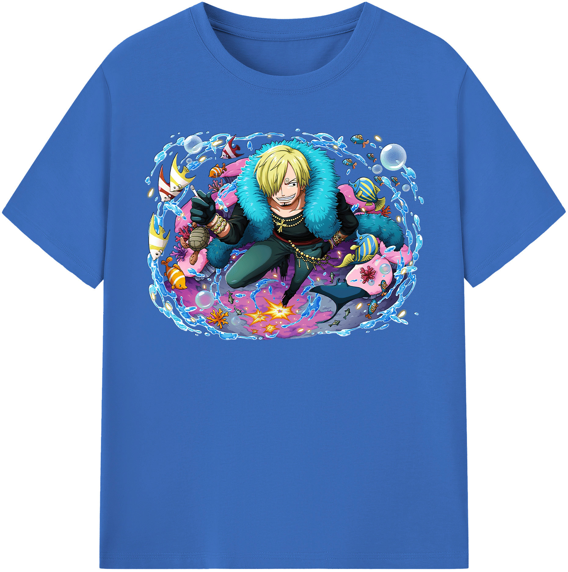 ワンピース サンジ ONE PIECE Sanji 綿100％半袖Tシャツ（フロントプリント）