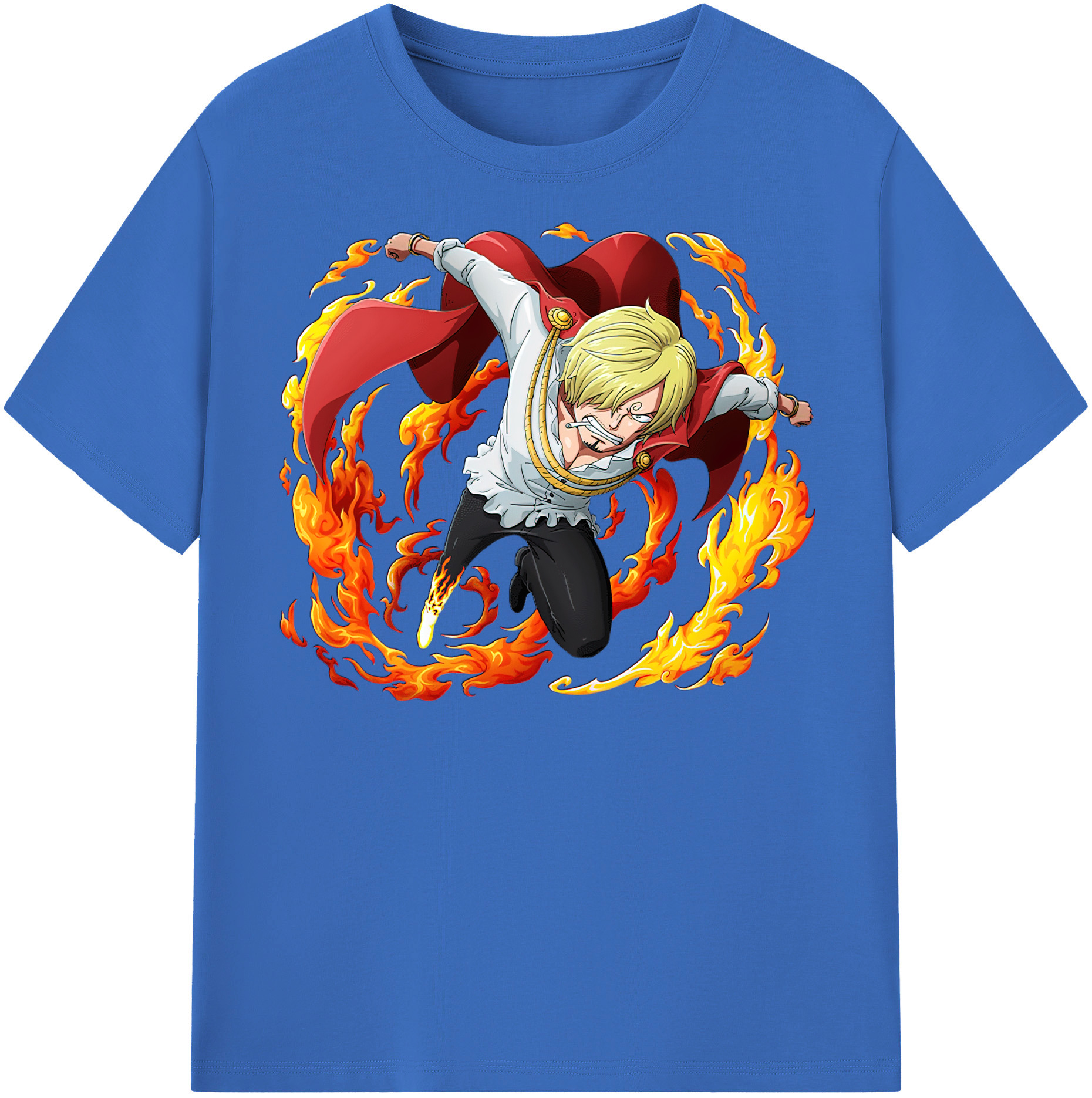 ワンピース サンジ ONE PIECE Sanji 綿100％半袖Tシャツ（フロントプリント）