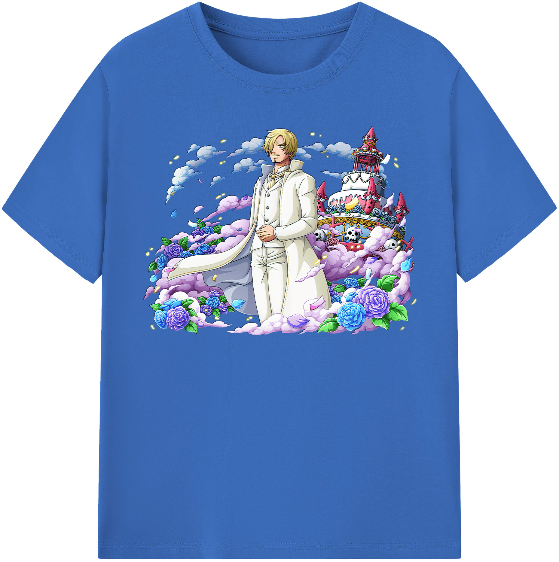 ワンピース サンジ ONE PIECE Sanji 綿100％半袖Tシャツ（フロントプリント）