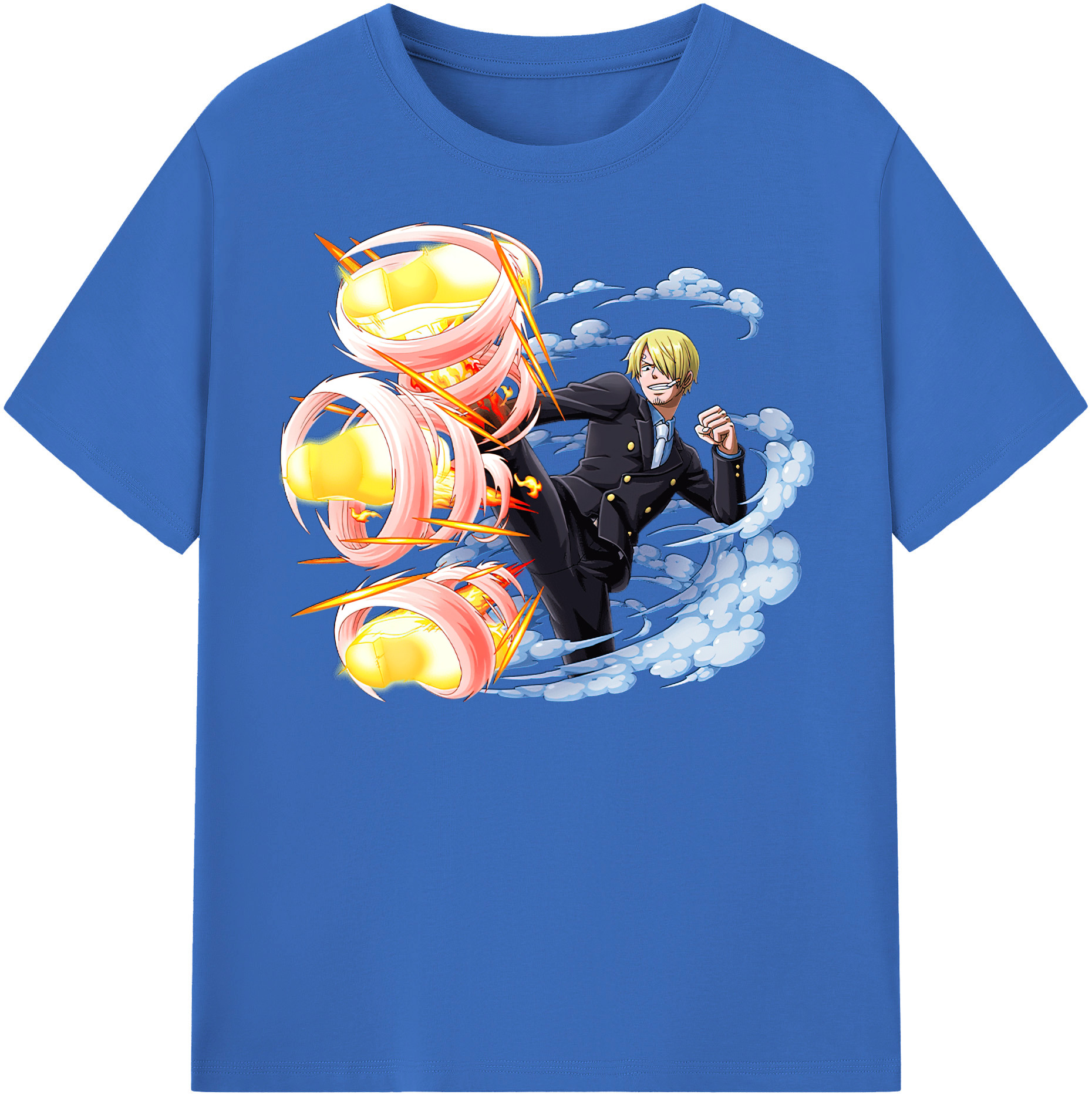 ワンピース サンジ ONE PIECE Sanji 綿100％半袖Tシャツ（フロントプリント）