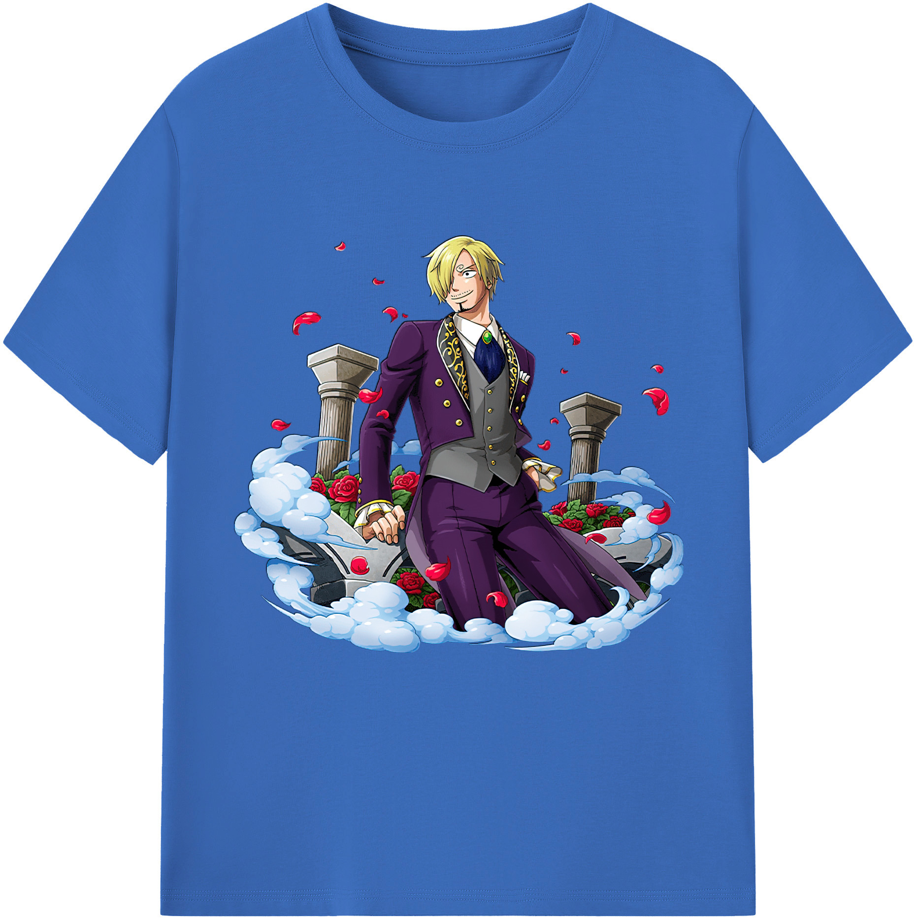 ワンピース サンジ ONE PIECE Sanji 綿100％半袖Tシャツ（フロントプリント）