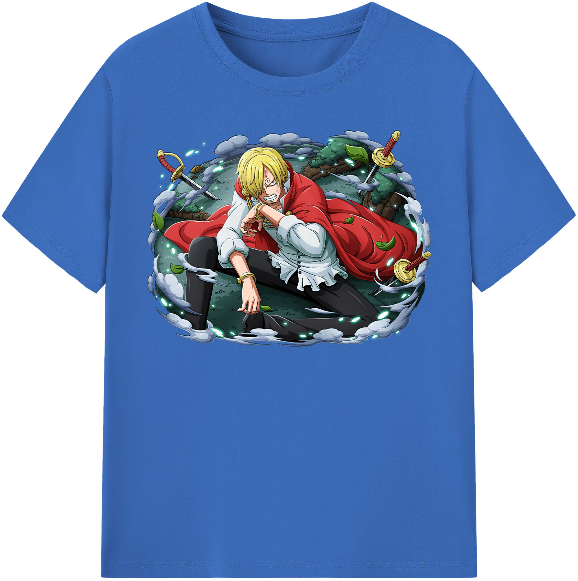 ワンピース サンジ ONE PIECE Sanji 綿100％半袖Tシャツ（フロントプリント）
