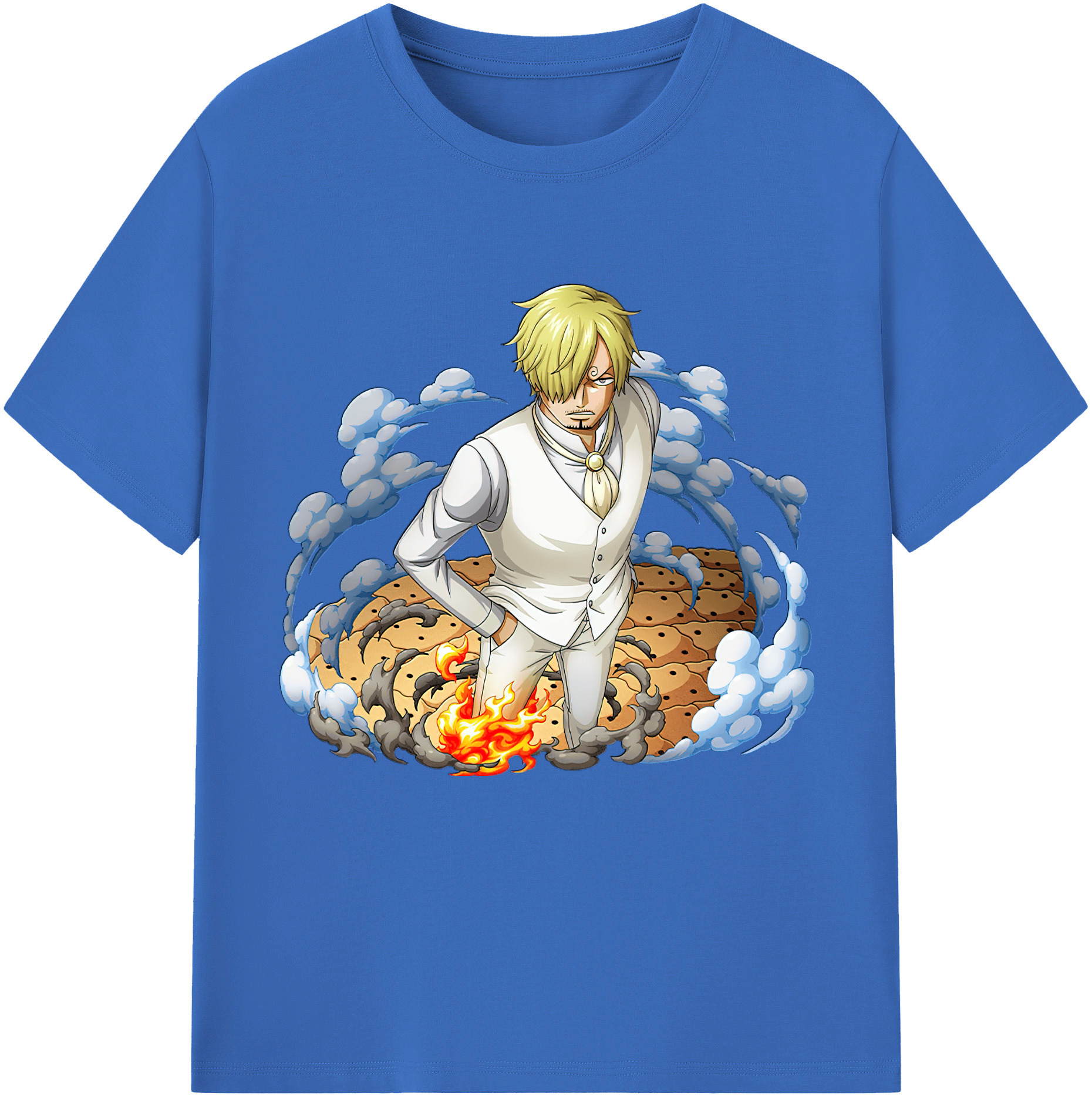 ワンピース サンジ ONE PIECE Sanji 綿100％半袖Tシャツ（フロントプリント）