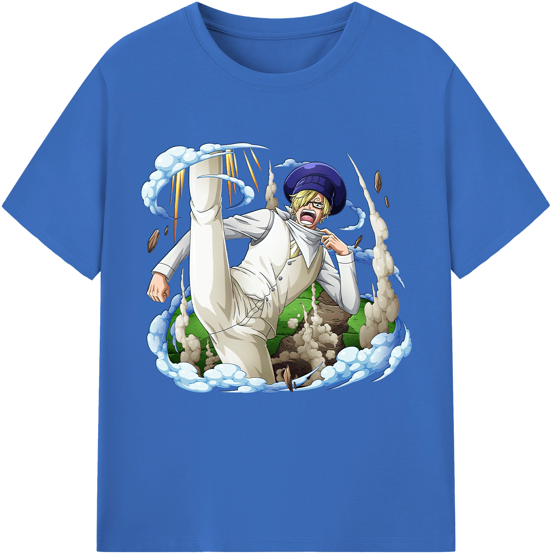 ワンピース サンジ ONE PIECE Sanji 綿100％半袖Tシャツ（フロントプリント）