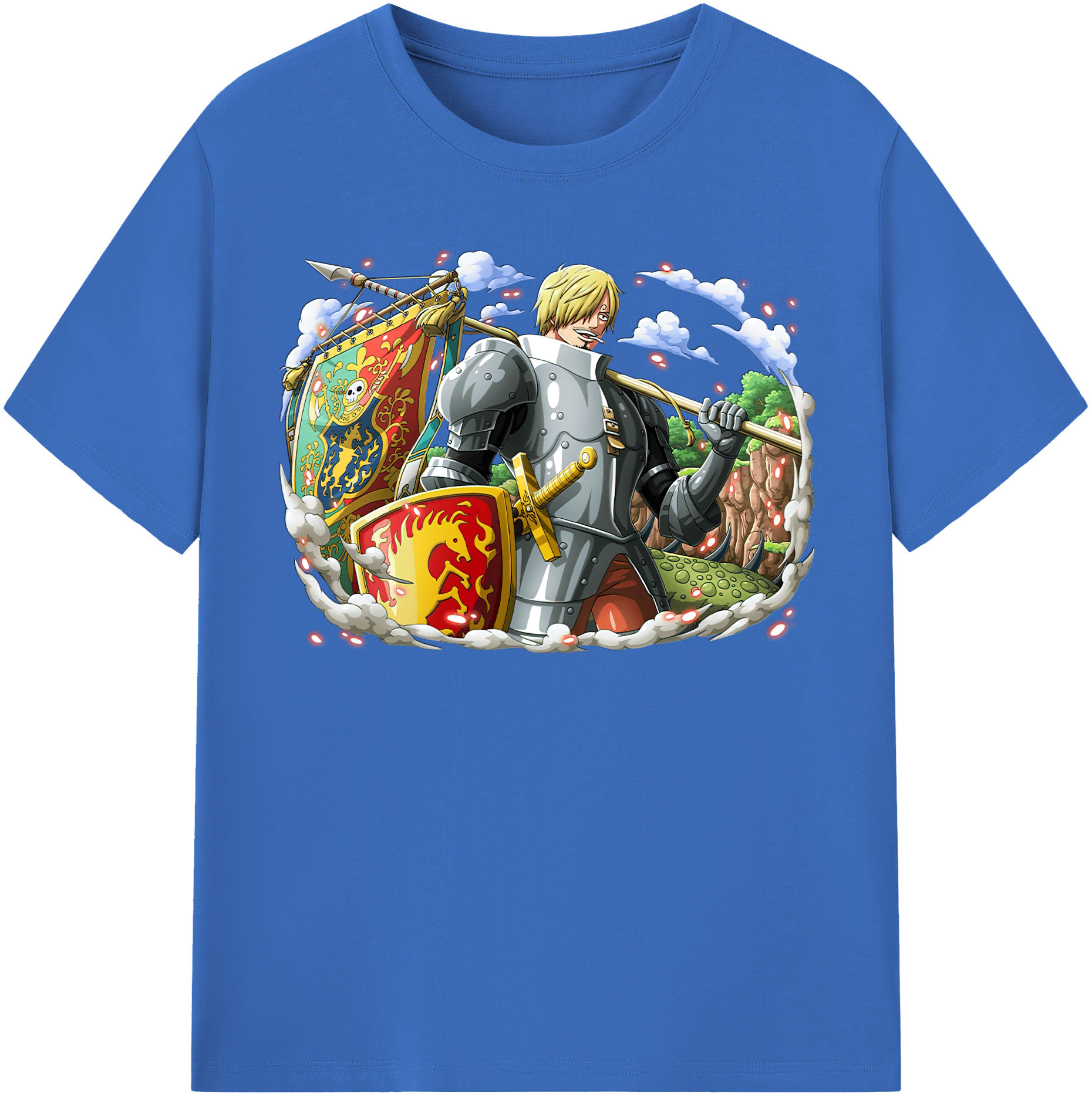 ワンピース サンジ ONE PIECE Sanji 綿100％半袖Tシャツ（フロントプリント）