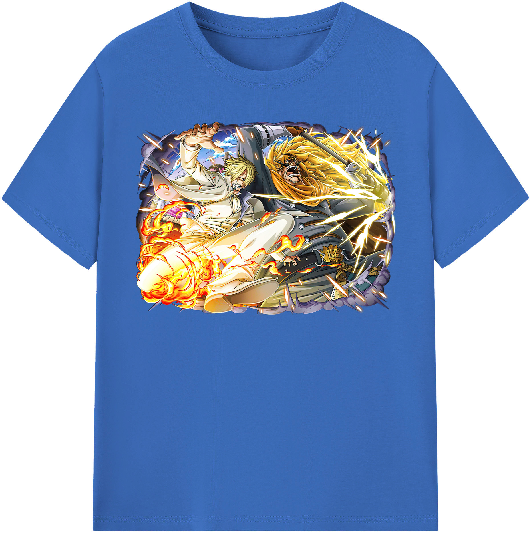 ワンピース サンジ ONE PIECE Sanji 綿100％半袖Tシャツ（フロントプリント）