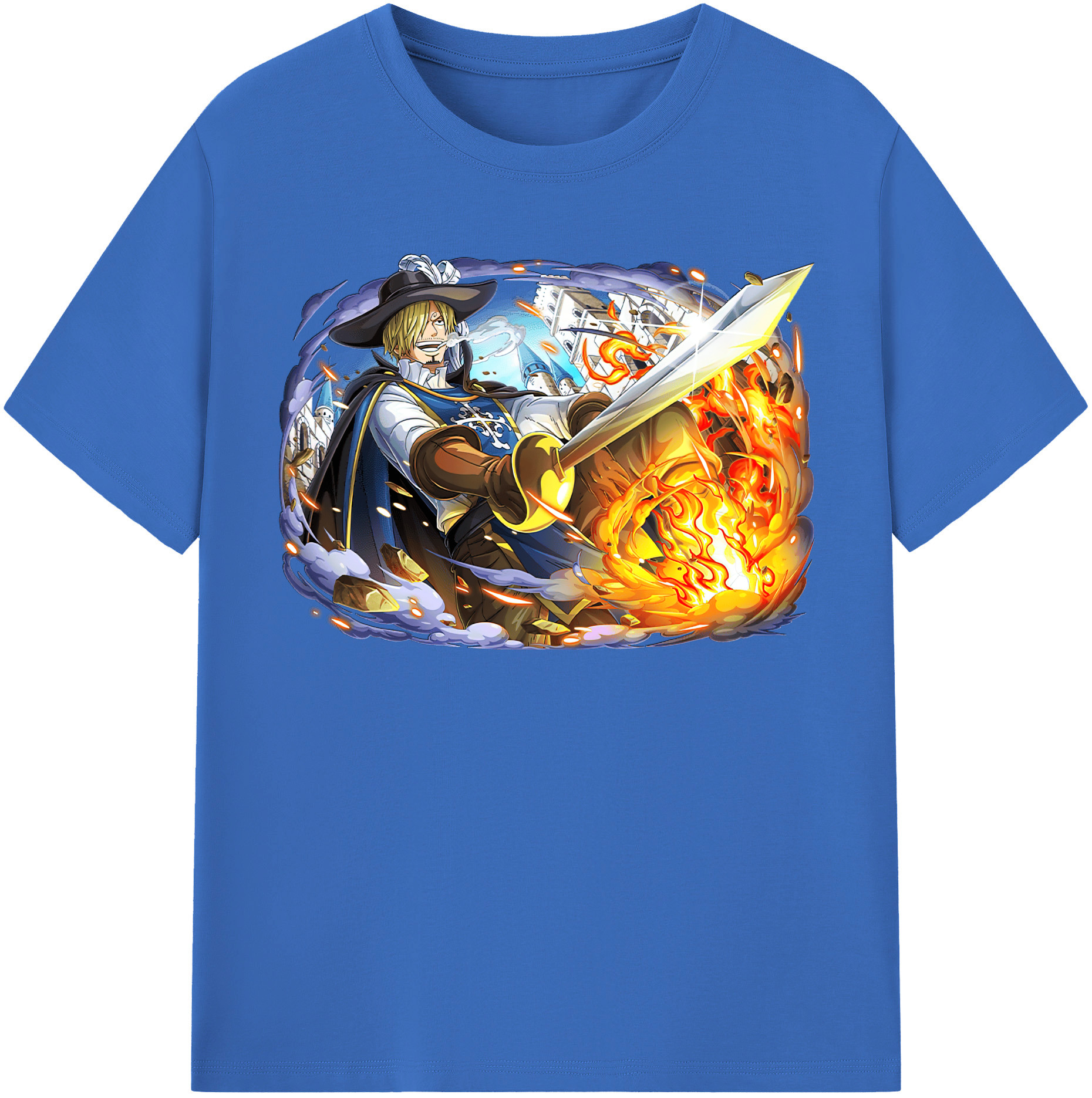 ワンピース サンジ ONE PIECE Sanji 綿100％半袖Tシャツ（フロントプリント）