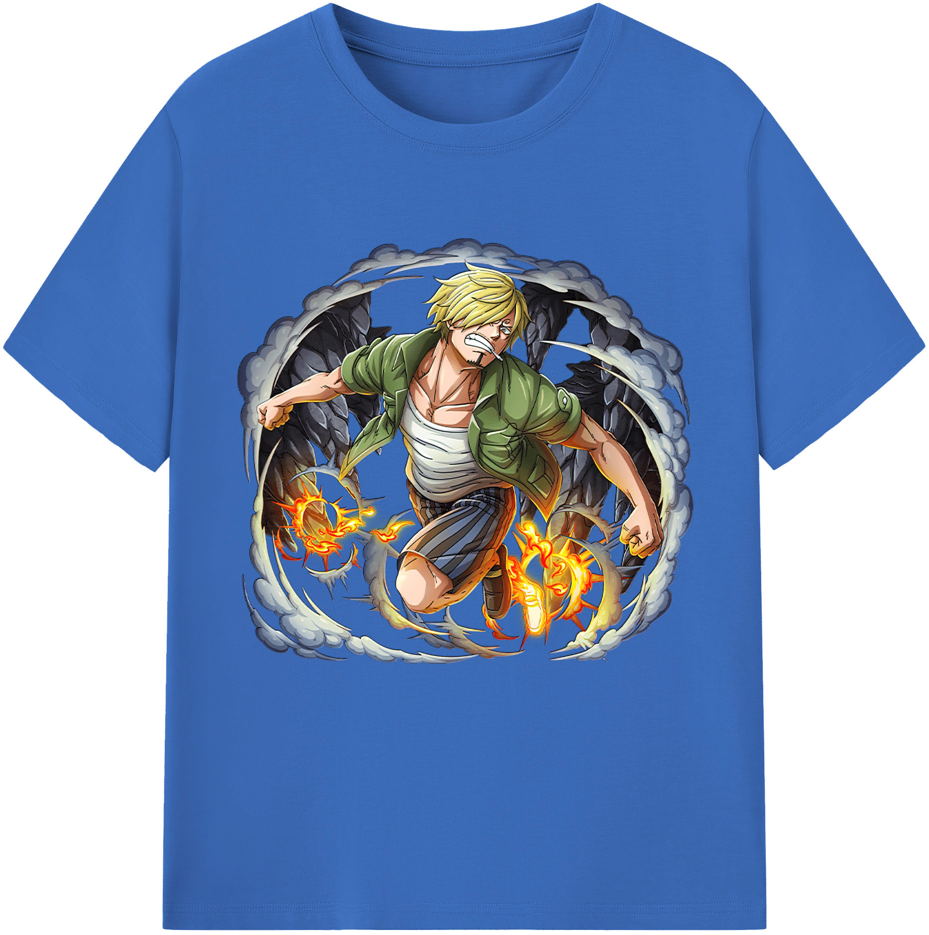 ワンピース サンジ ONE PIECE Sanji 綿100％半袖Tシャツ（フロントプリント）
