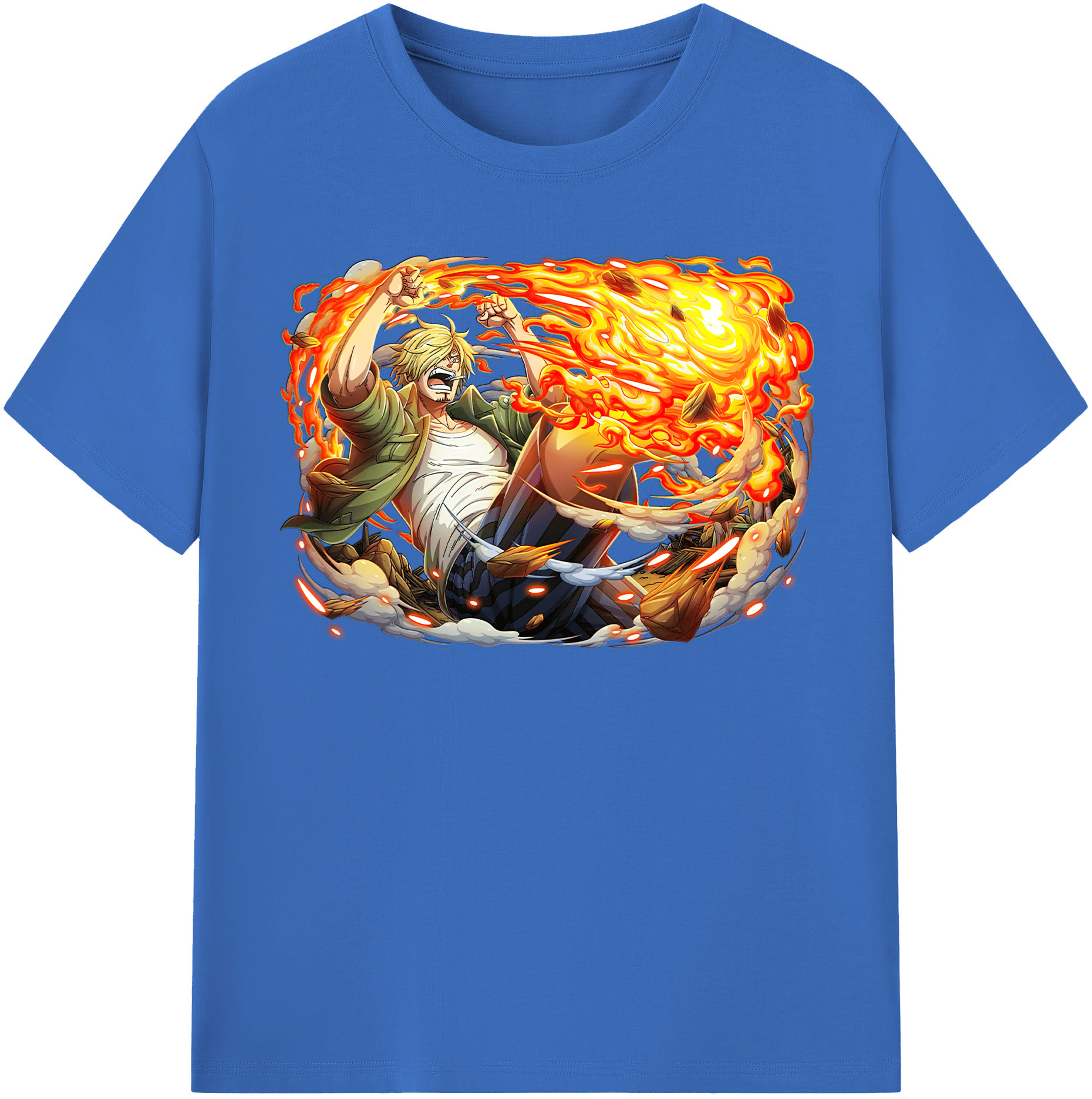 ワンピース サンジ ONE PIECE Sanji 綿100％半袖Tシャツ（フロントプリント）