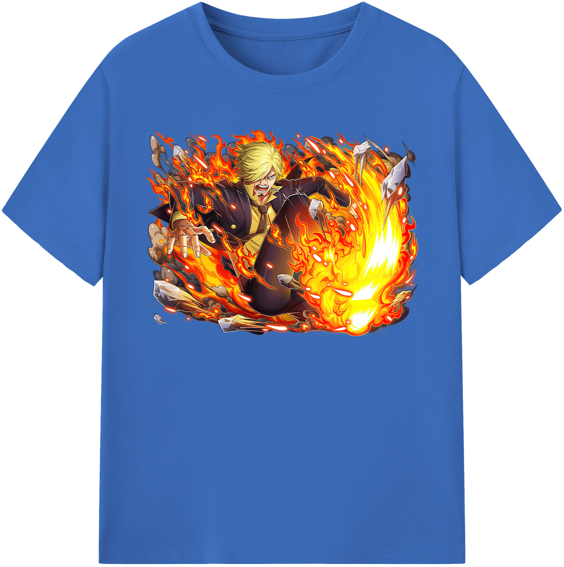 ワンピース サンジ ONE PIECE Sanji 綿100％半袖Tシャツ（フロントプリント）