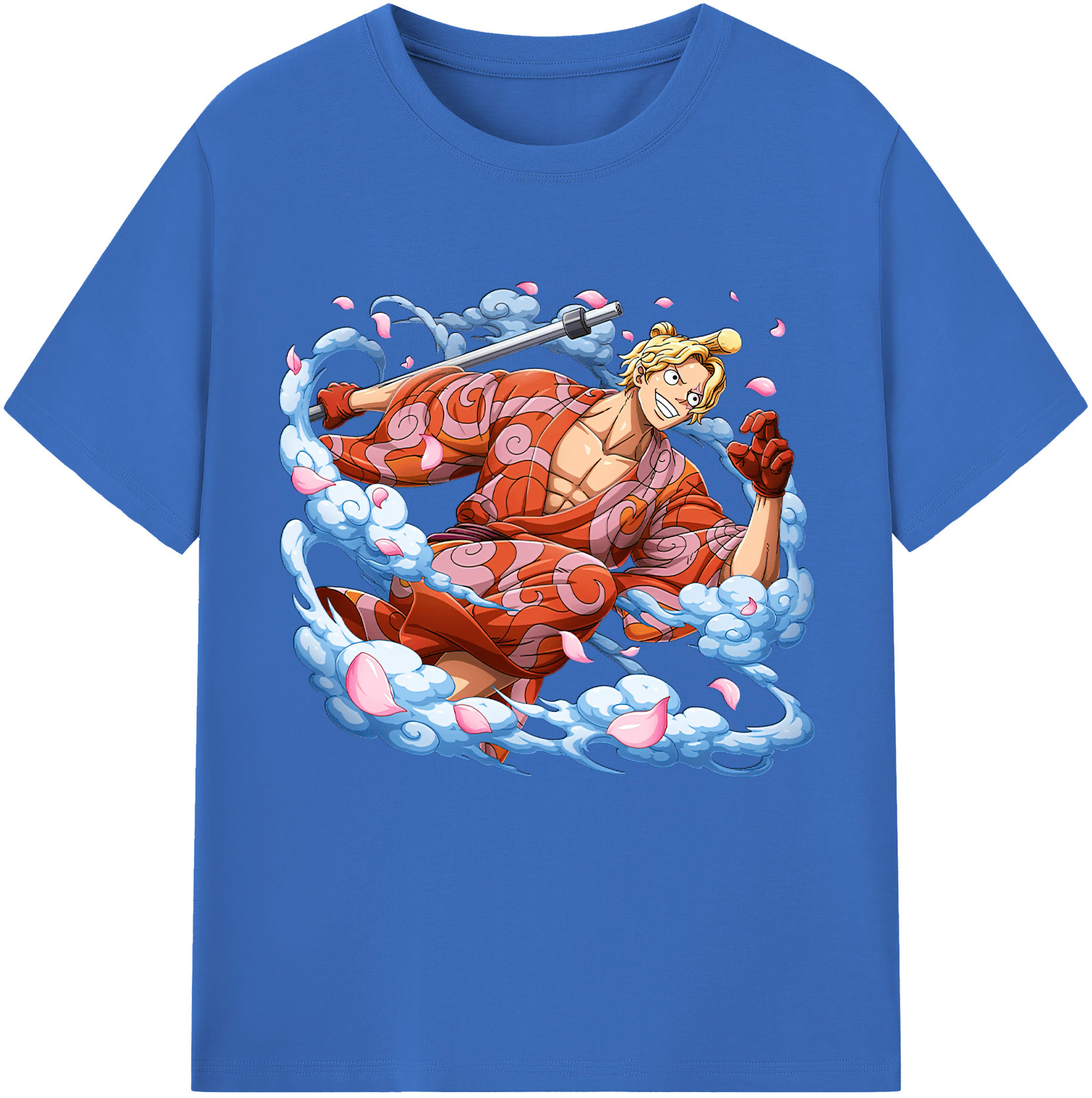 ワンピース サンジ ONE PIECE Sanji 綿100％半袖Tシャツ（フロントプリント）
