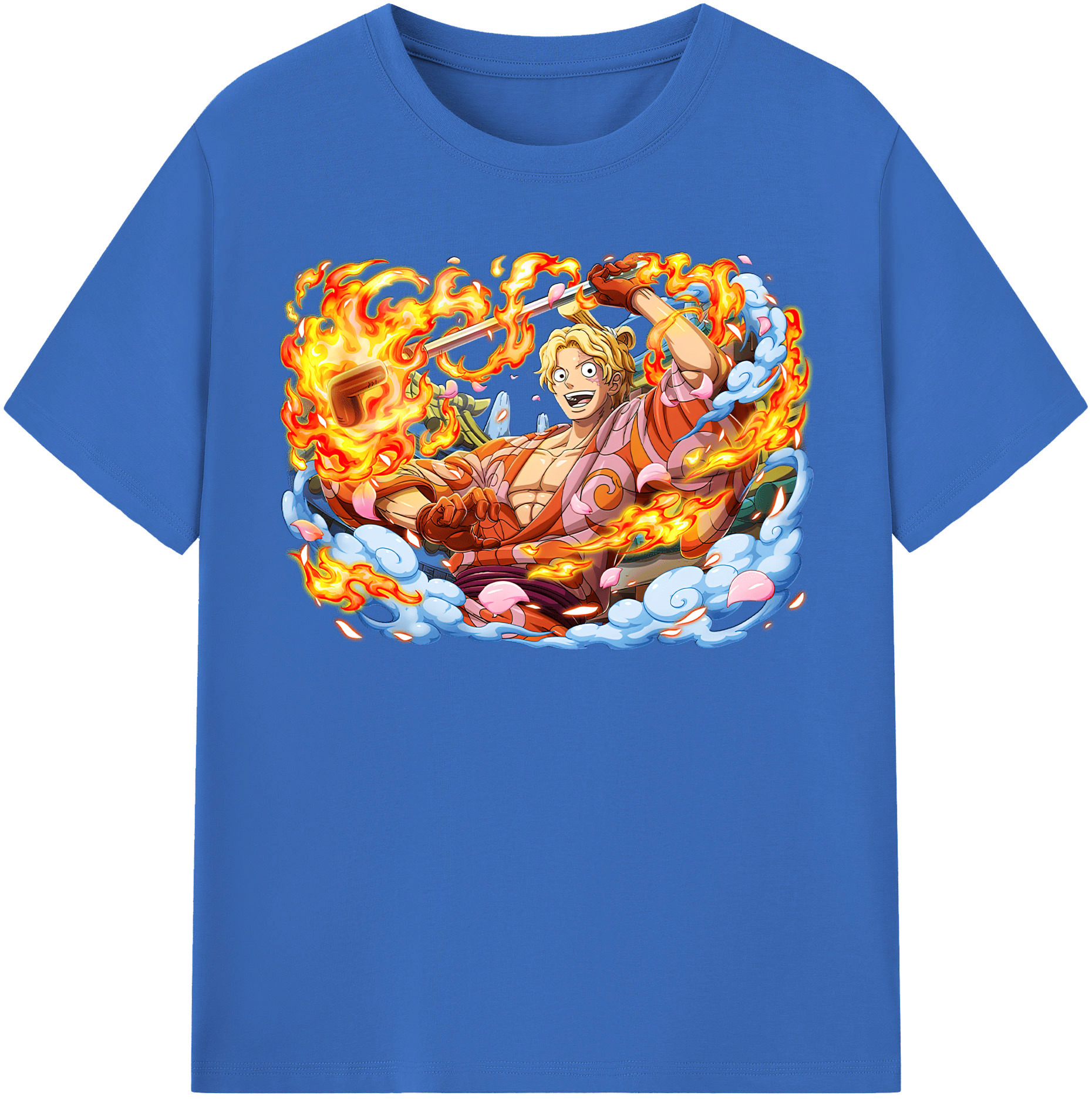 ワンピース サンジ ONE PIECE Sanji 綿100％半袖Tシャツ（フロントプリント）