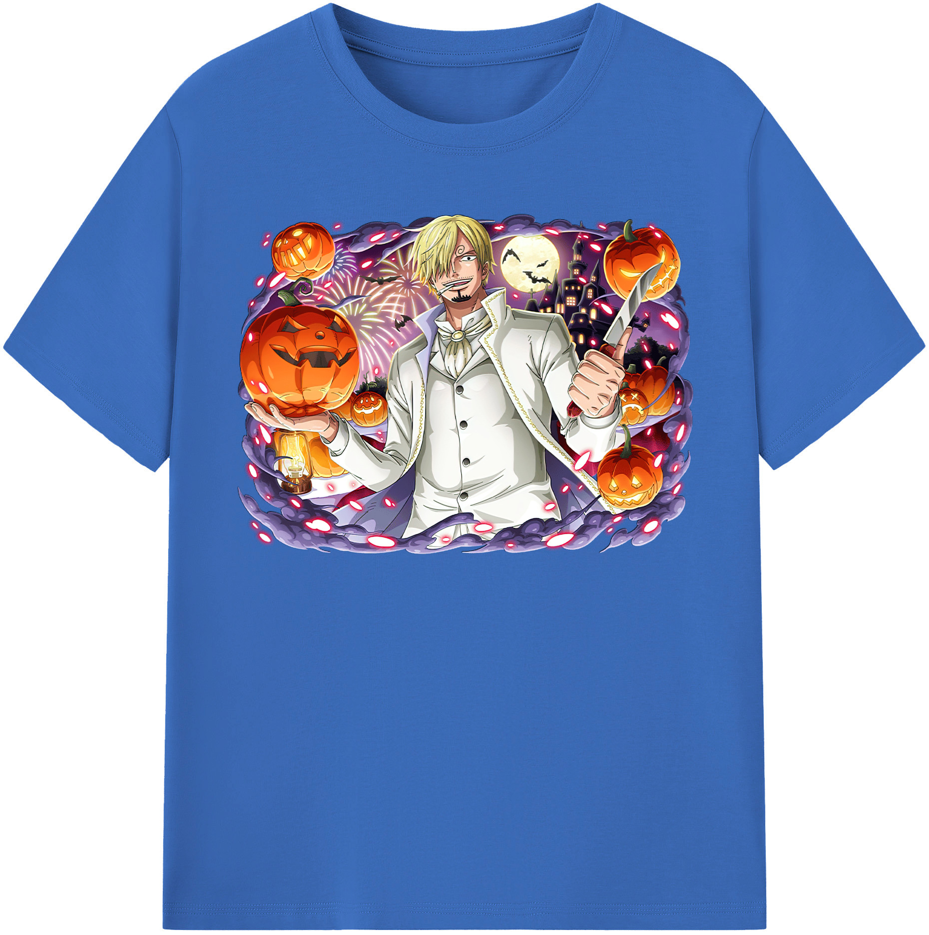 ワンピース サンジ ONE PIECE Sanji 綿100％半袖Tシャツ（フロントプリント）