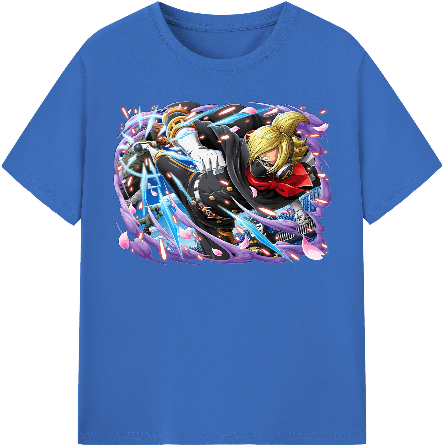 ワンピース サンジ ONE PIECE Sanji 綿100％半袖Tシャツ（フロントプリント）