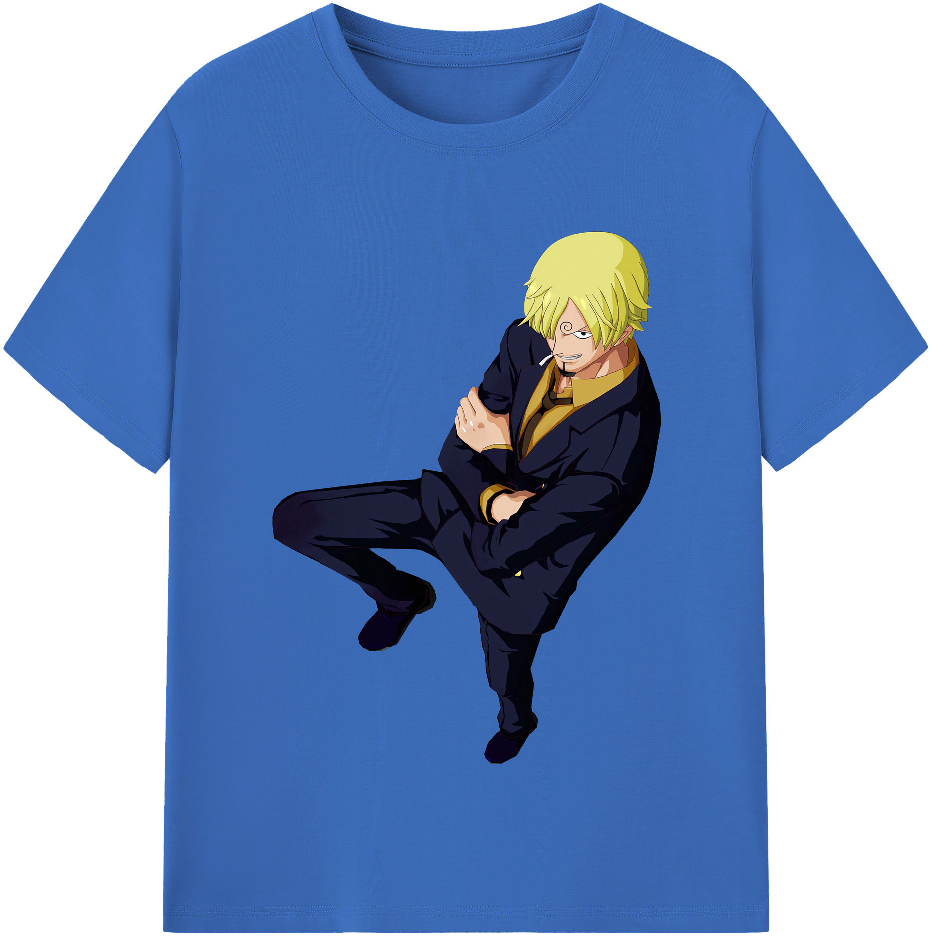 ワンピース サンジ ONE PIECE Sanji 綿100％半袖Tシャツ（フロントプリント）