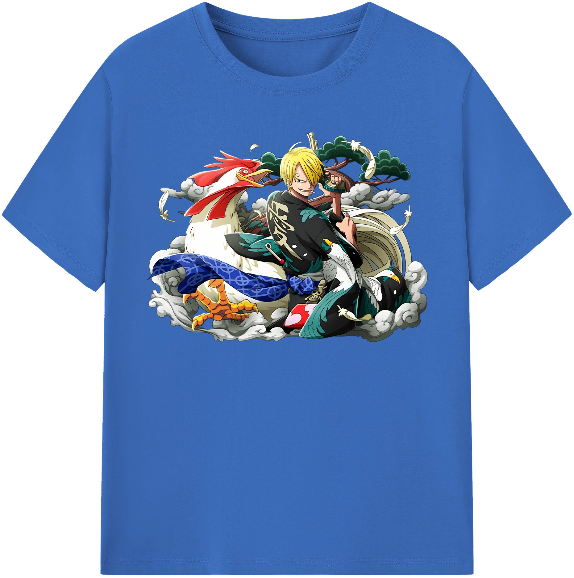 ワンピース サンジ ONE PIECE Sanji 綿100％半袖Tシャツ（フロントプリント）