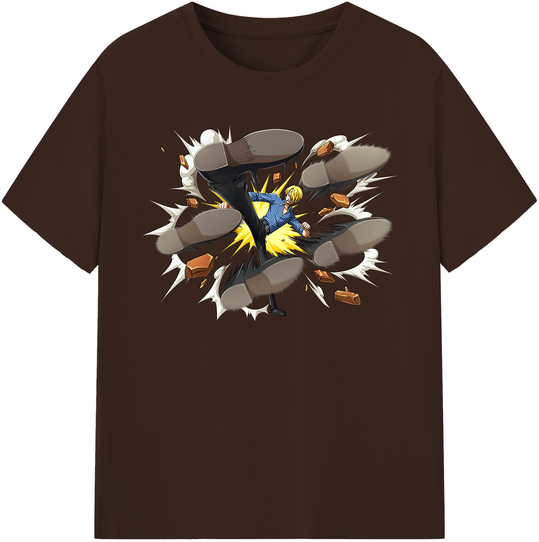 ワンピース サンジ ONE PIECE Sanji 綿100％半袖Tシャツ（フロントプリント）