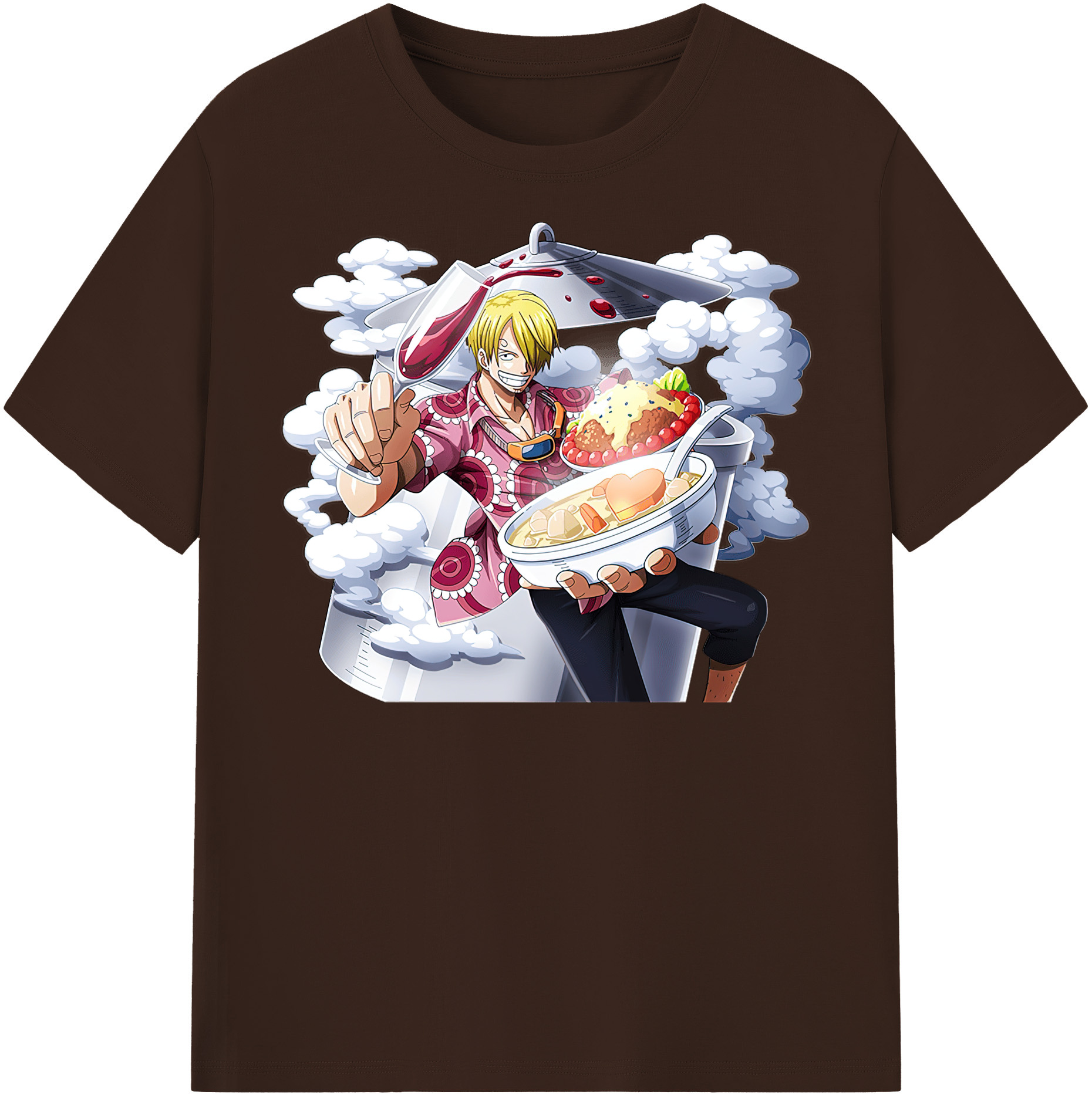 ワンピース サンジ ONE PIECE Sanji 綿100％半袖Tシャツ（フロントプリント）