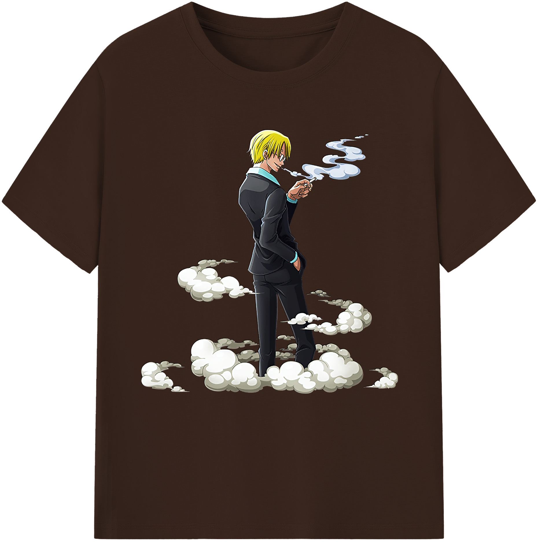 （画像用） ワンピース サンジ ONE PIECE Sanji 綿100％半袖Tシャツ（フロントプリント）