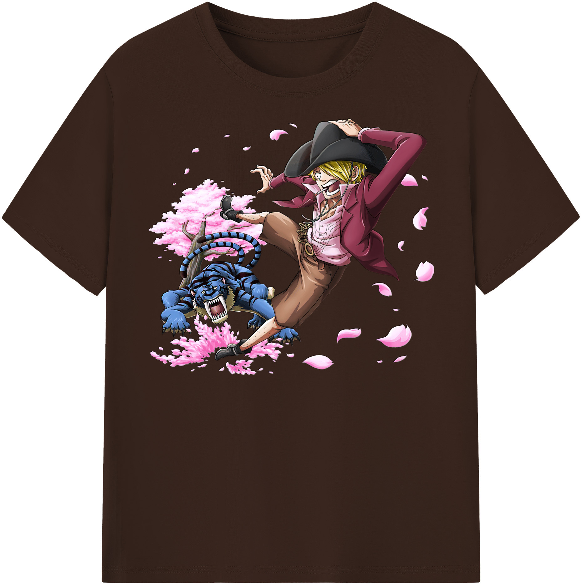 ワンピース サンジ ONE PIECE Sanji 綿100％半袖Tシャツ（フロントプリント）