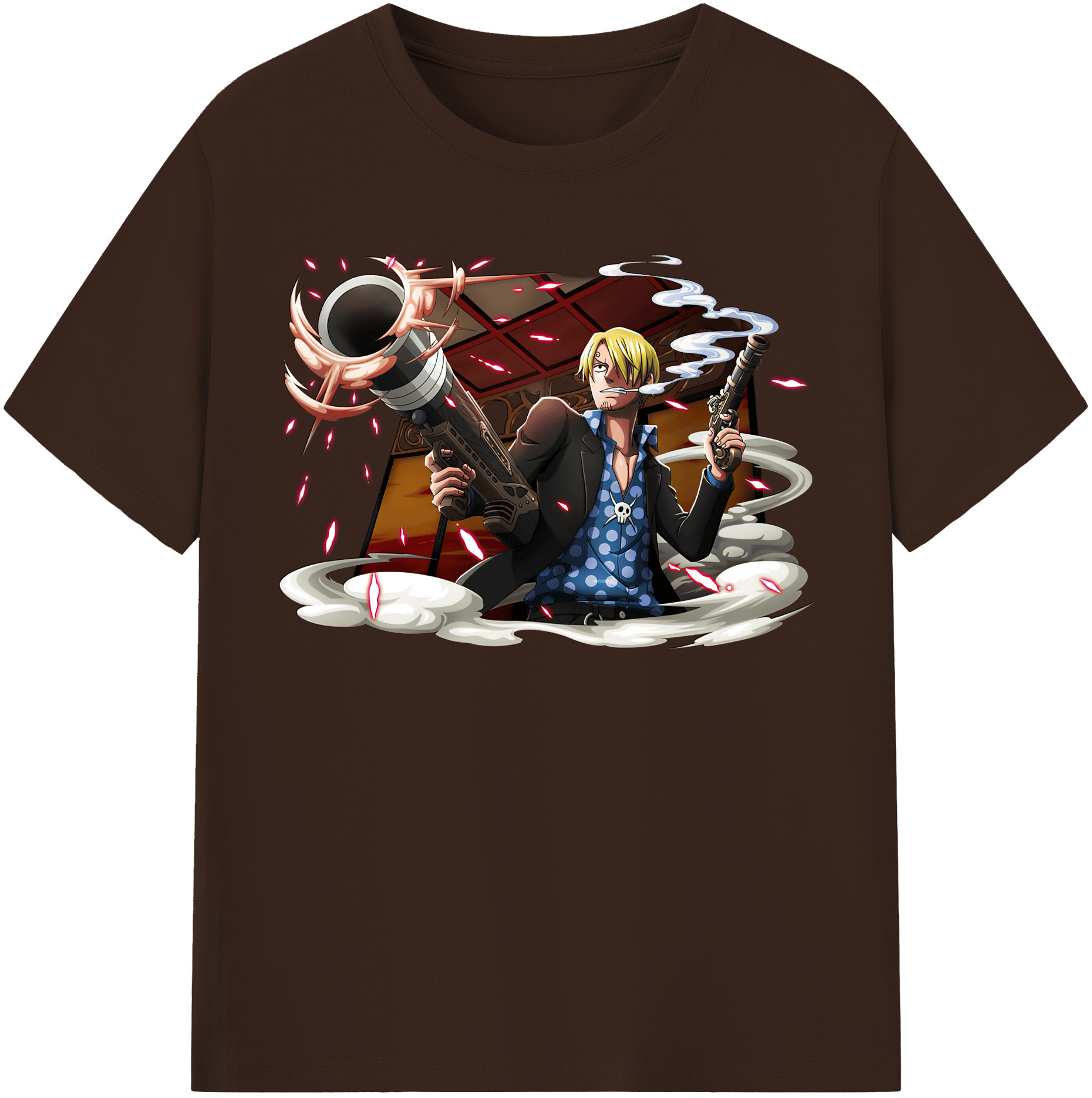 ワンピース サンジ ONE PIECE Sanji 綿100％半袖Tシャツ（フロントプリント）