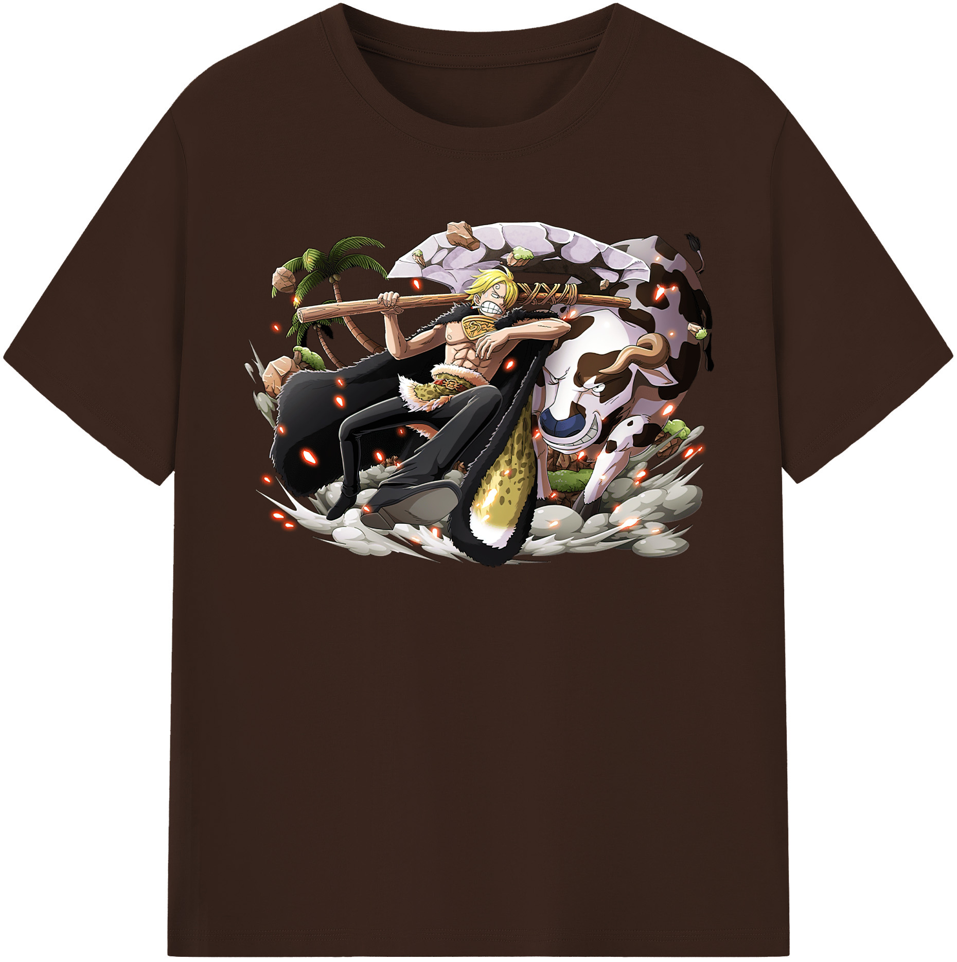 ワンピース サンジ ONE PIECE Sanji 綿100％半袖Tシャツ（フロントプリント）
