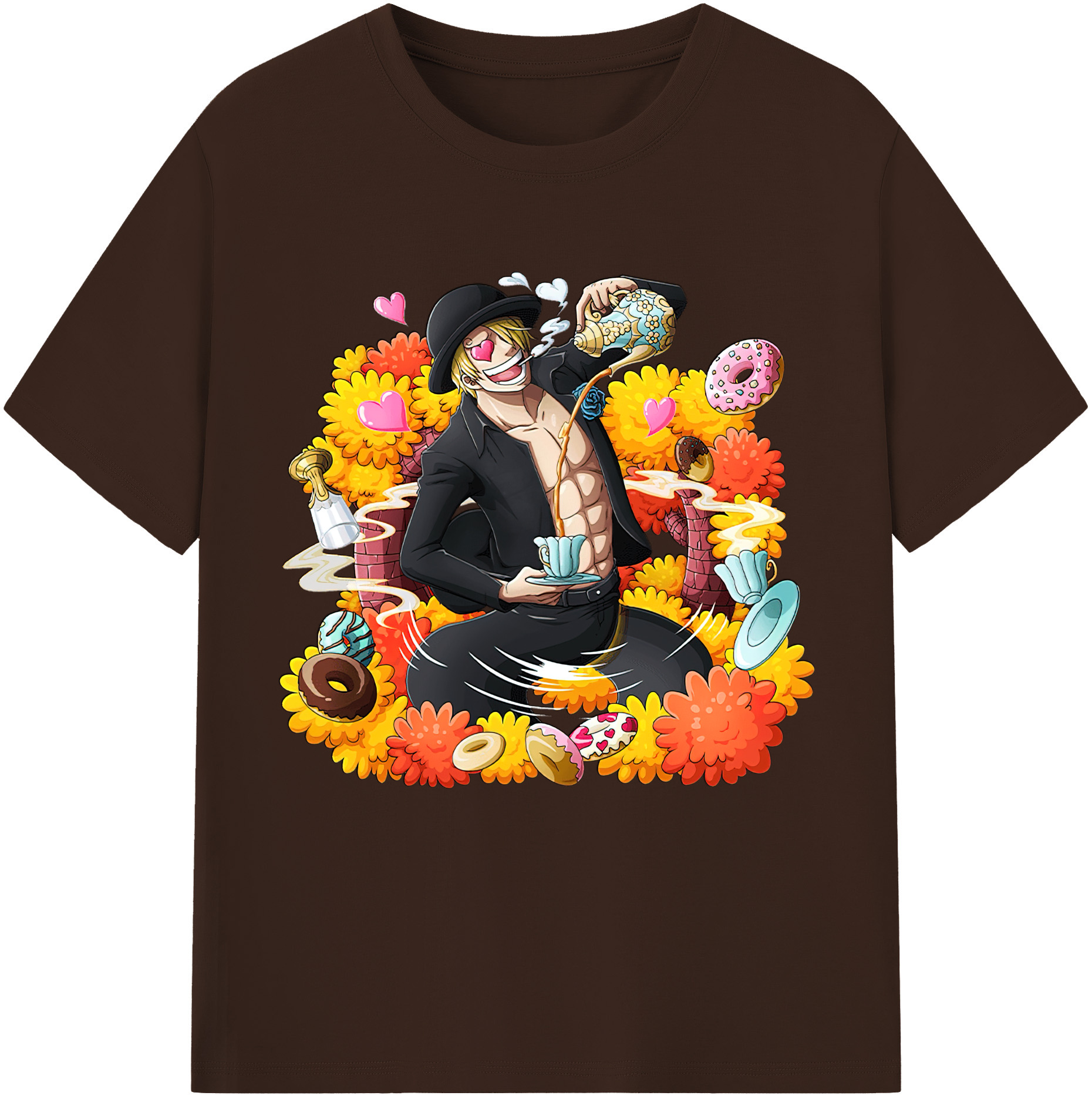 ワンピース サンジ ONE PIECE Sanji 綿100％半袖Tシャツ（フロントプリント）