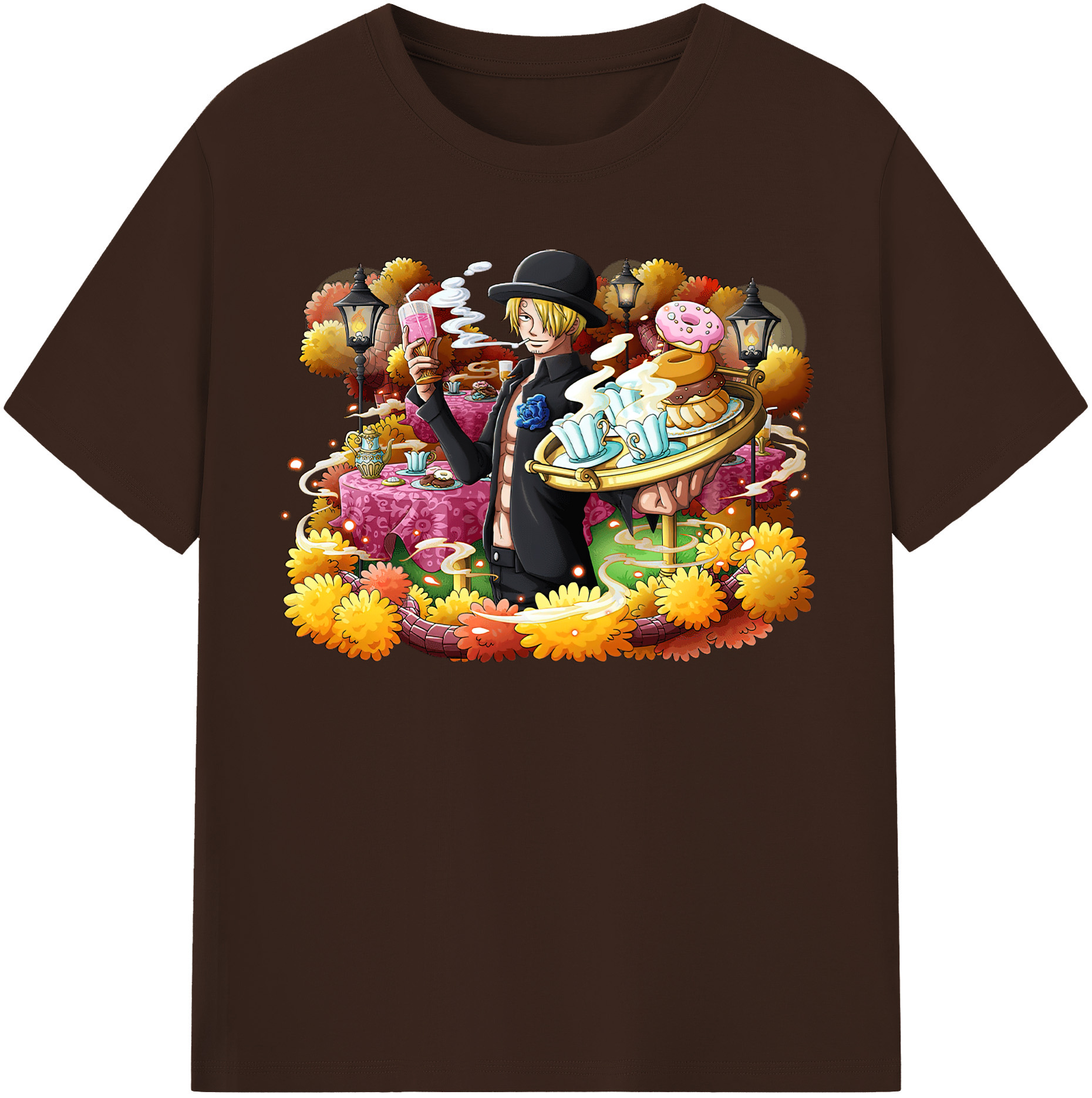 ワンピース サンジ ONE PIECE Sanji 綿100％半袖Tシャツ（フロントプリント）