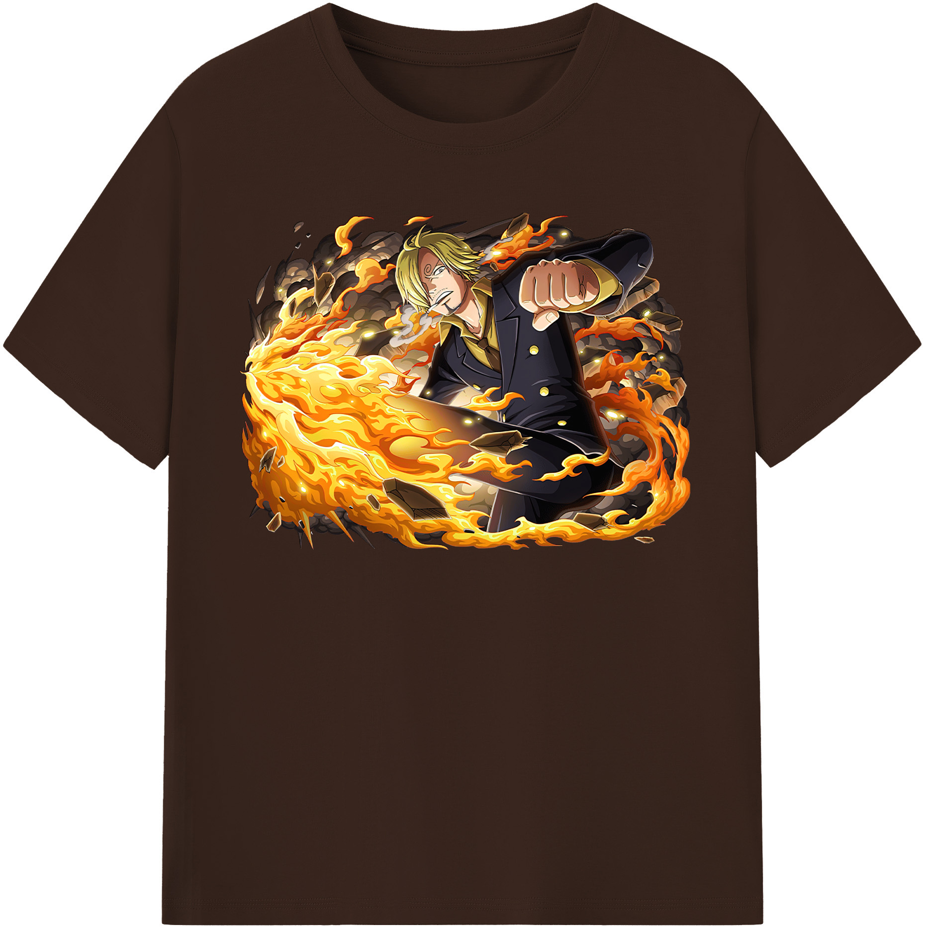 ワンピース サンジ ONE PIECE Sanji 綿100％半袖Tシャツ（フロントプリント）