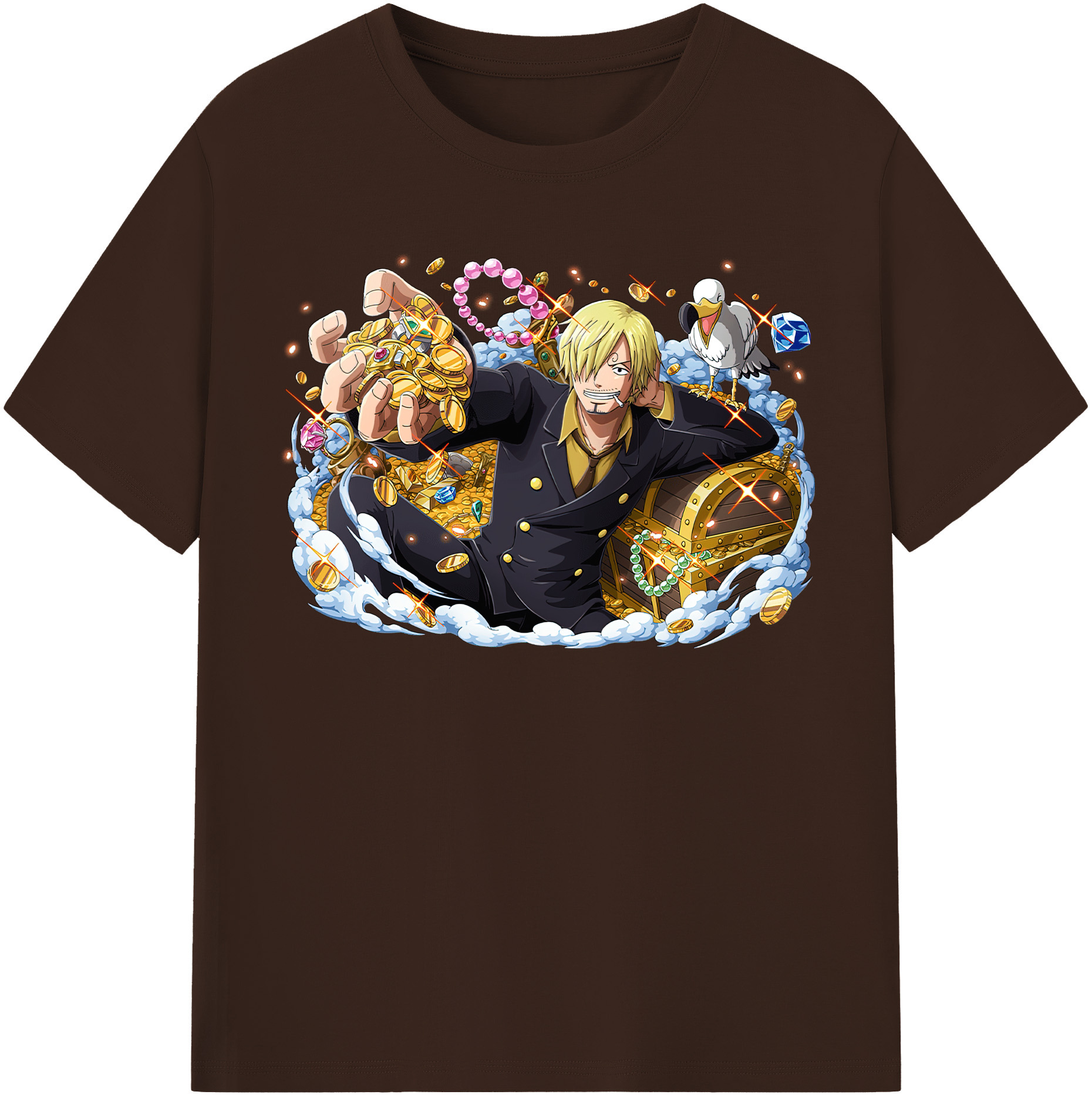 ワンピース サンジ ONE PIECE Sanji 綿100％半袖Tシャツ（フロントプリント）