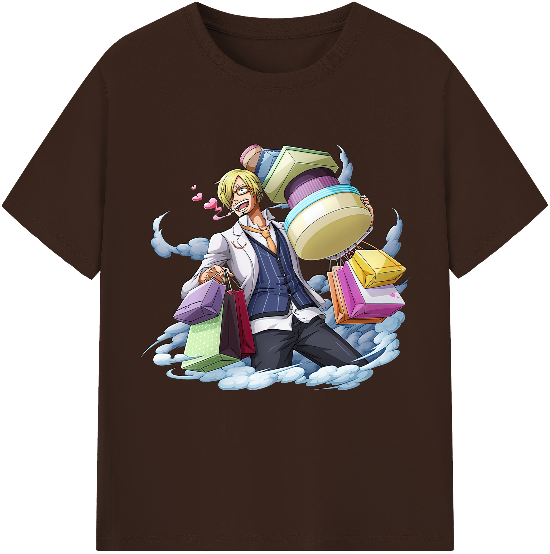 ワンピース サンジ ONE PIECE Sanji 綿100％半袖Tシャツ（フロントプリント）