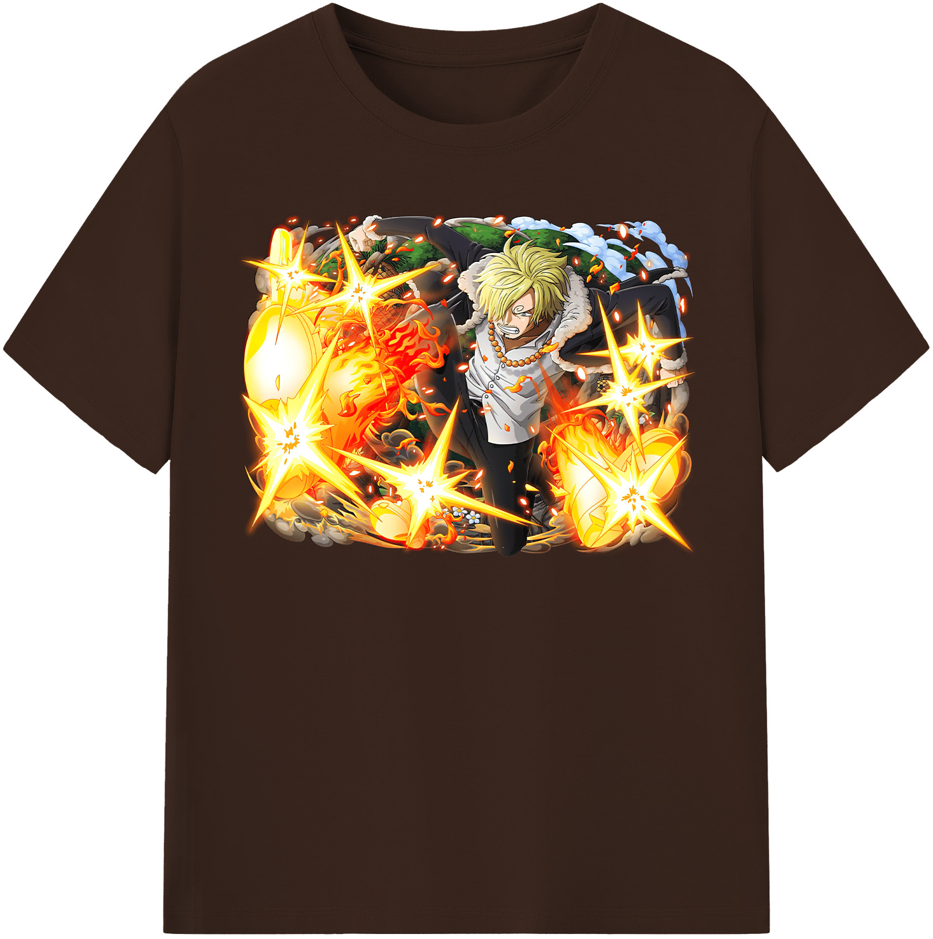 ワンピース サンジ ONE PIECE Sanji 綿100％半袖Tシャツ（フロントプリント）