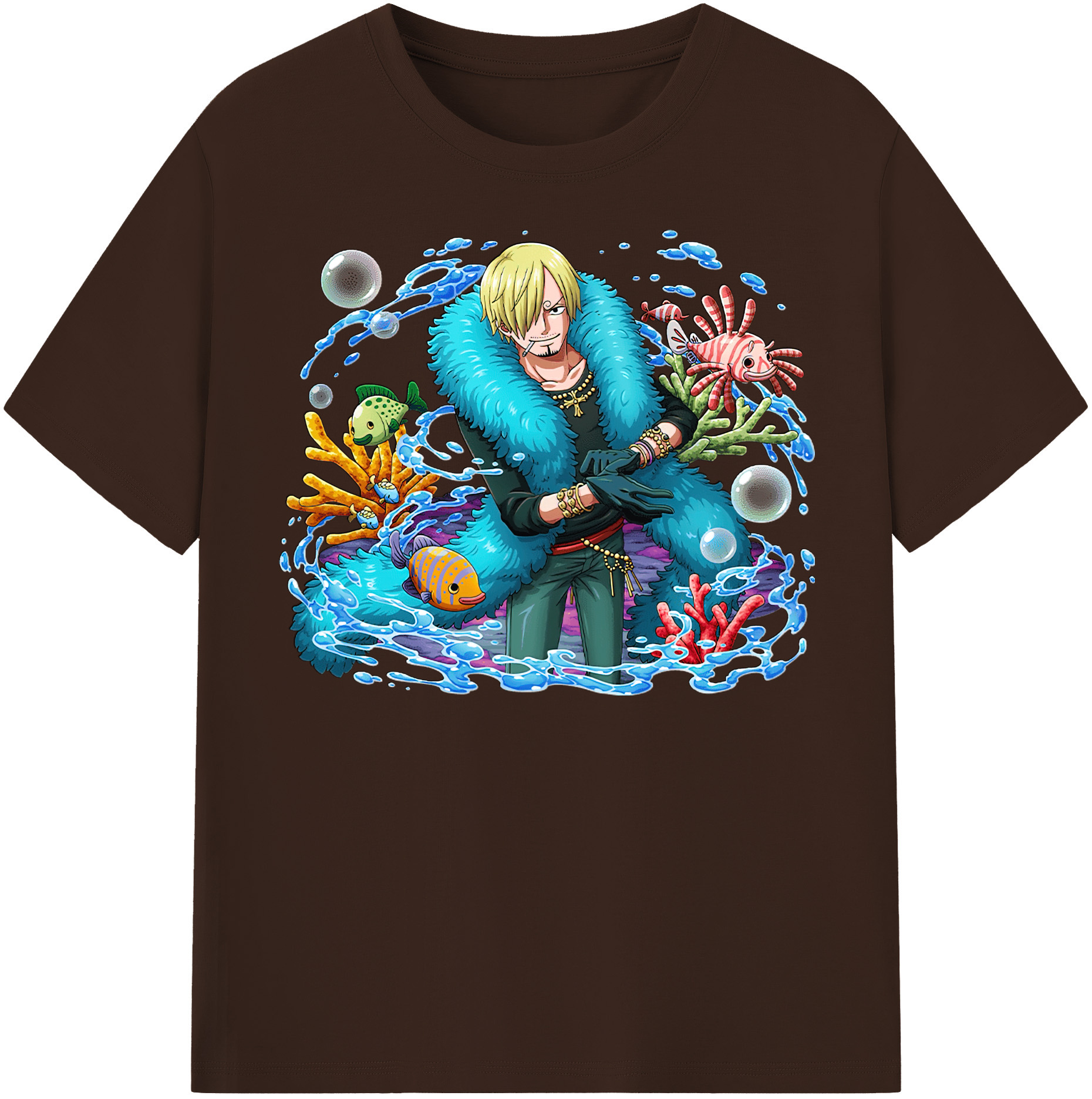ワンピース サンジ ONE PIECE Sanji 綿100％半袖Tシャツ（フロントプリント）