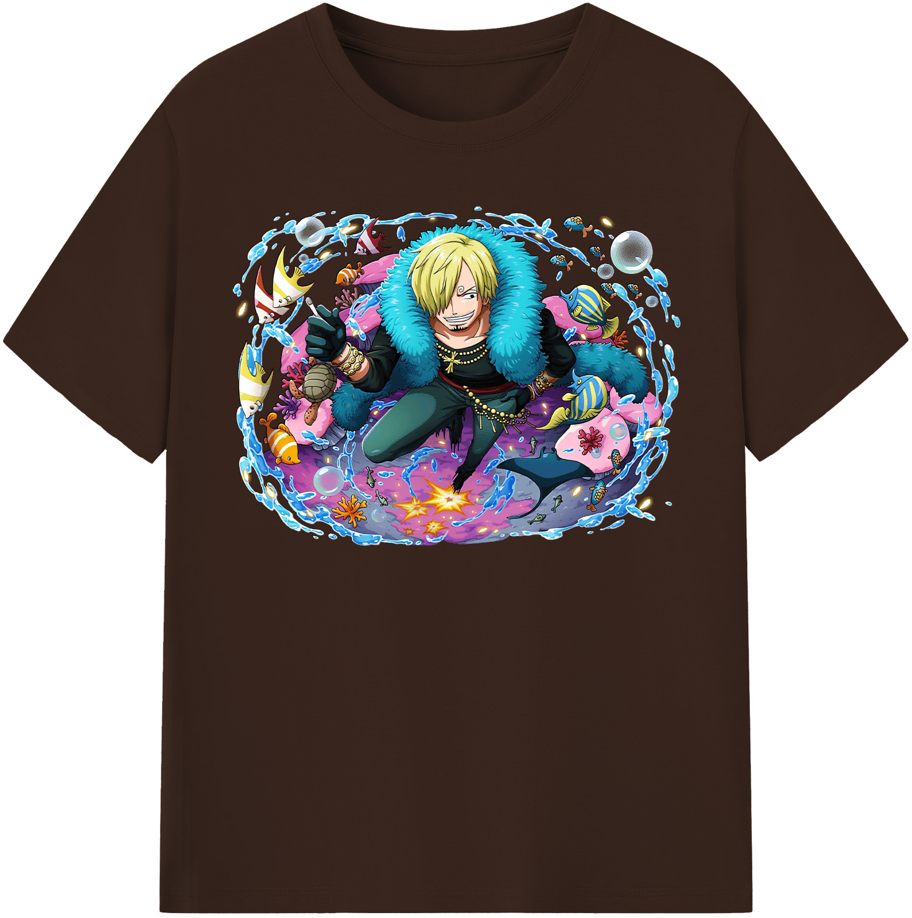 ワンピース サンジ ONE PIECE Sanji 綿100％半袖Tシャツ（フロントプリント）