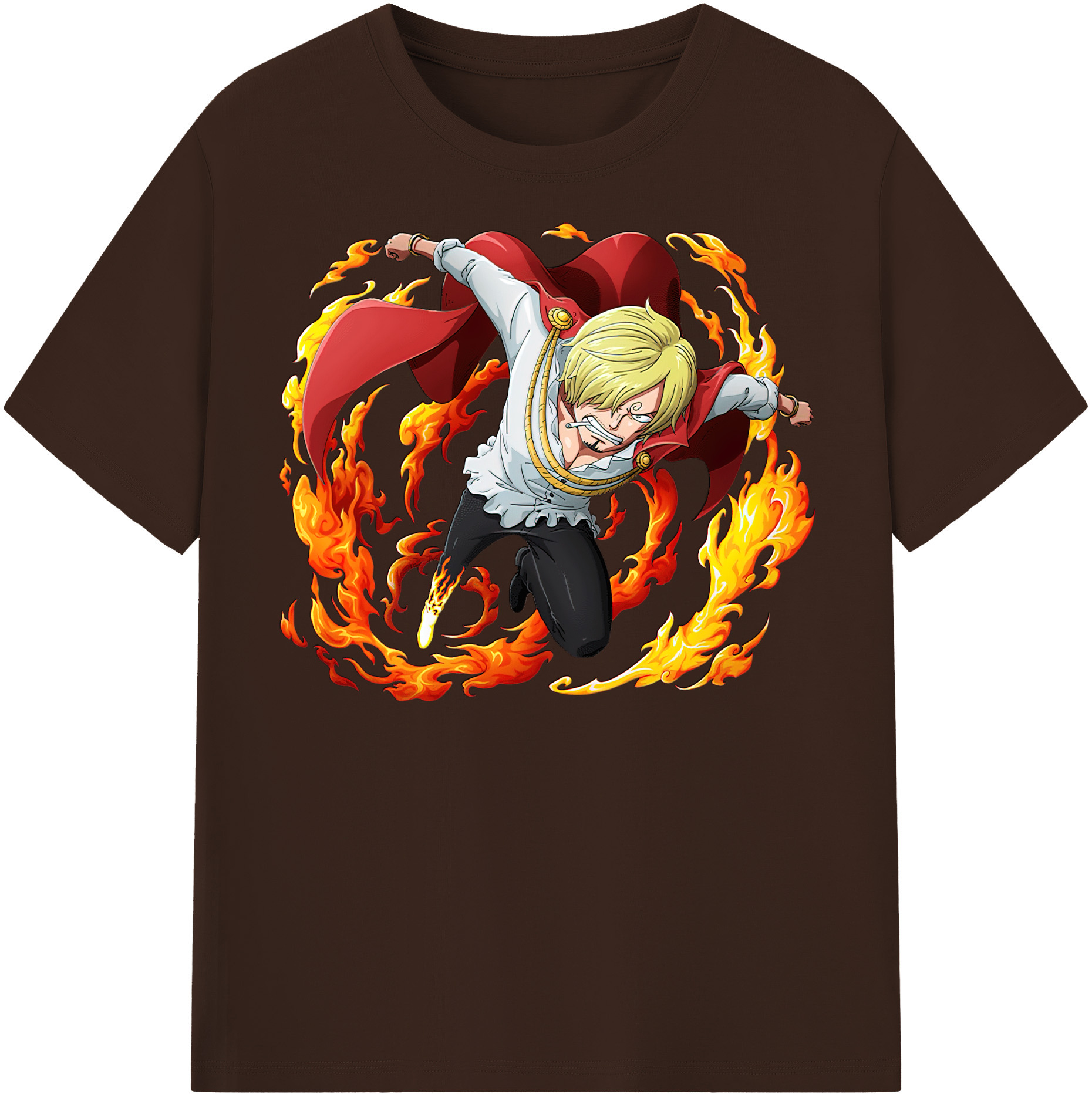 ワンピース サンジ ONE PIECE Sanji 綿100％半袖Tシャツ（フロントプリント）