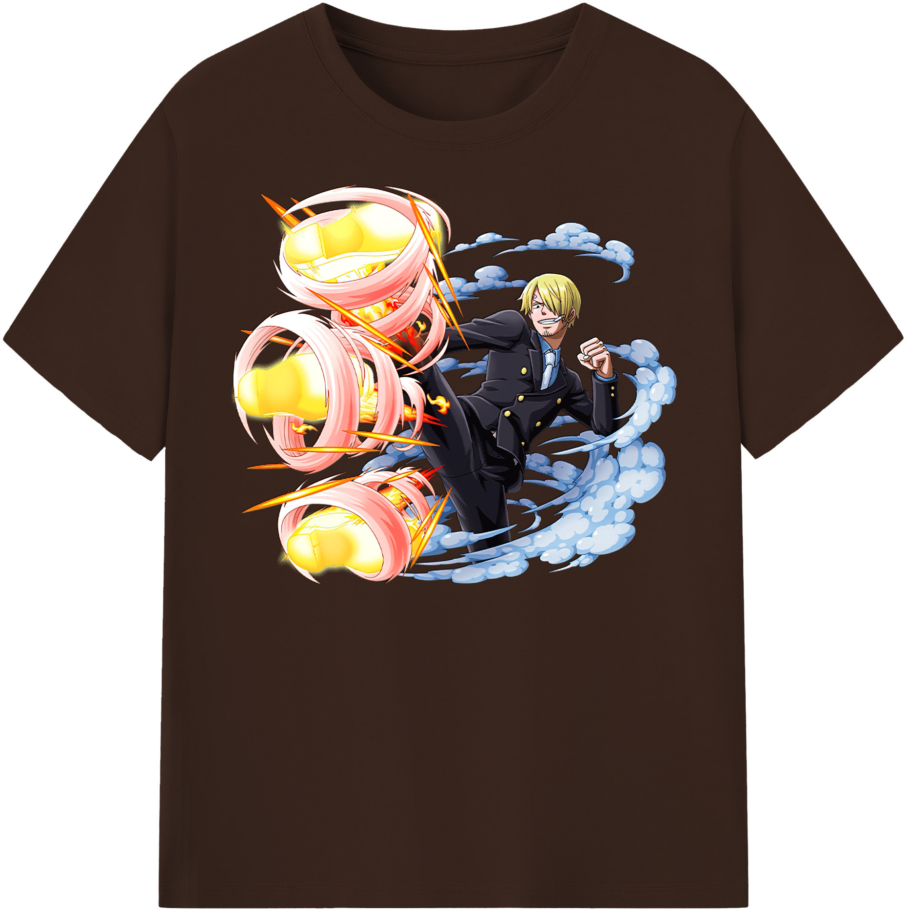 ワンピース サンジ ONE PIECE Sanji 綿100％半袖Tシャツ（フロントプリント）