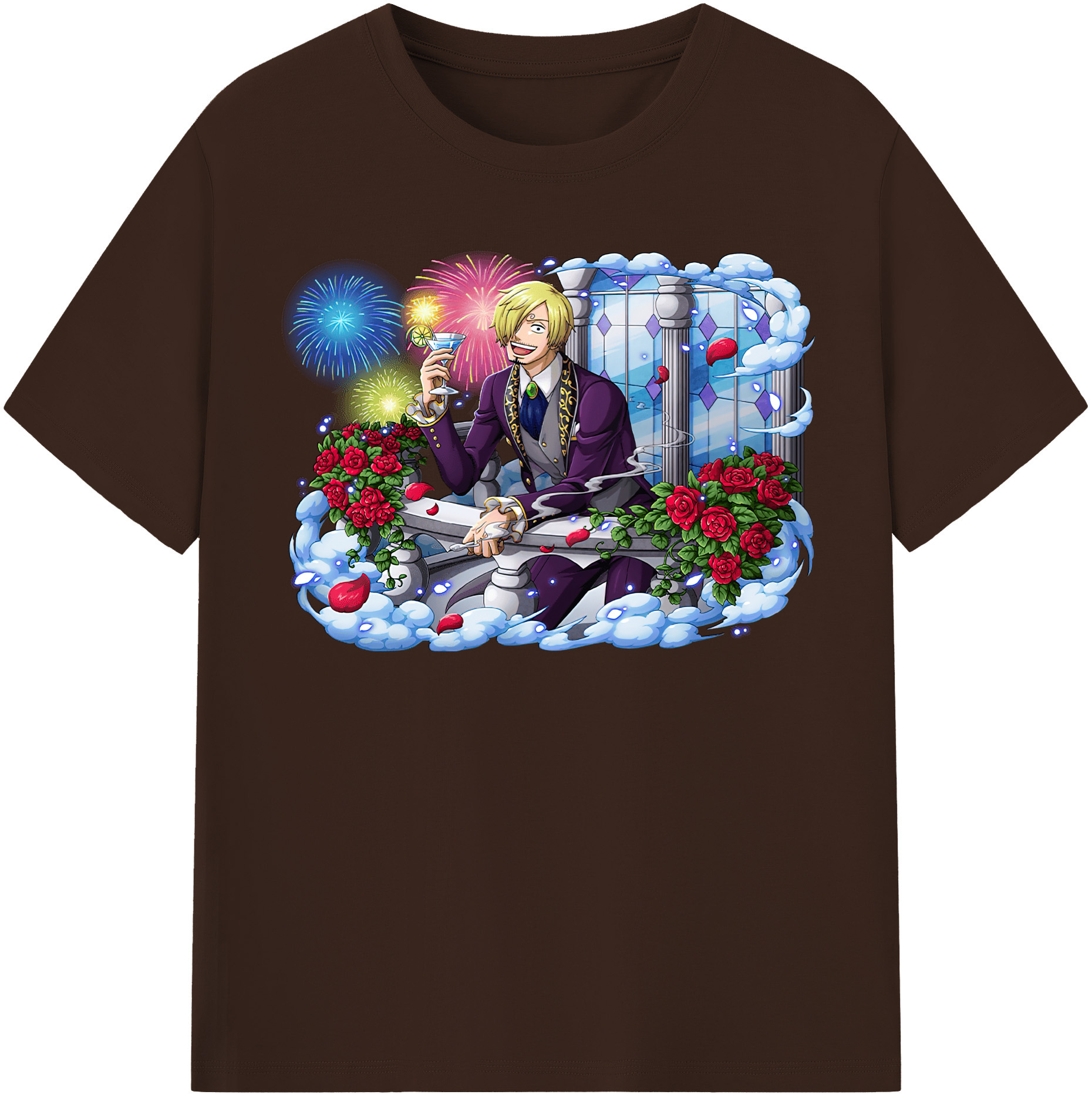 ワンピース サンジ ONE PIECE Sanji 綿100％半袖Tシャツ（フロントプリント）