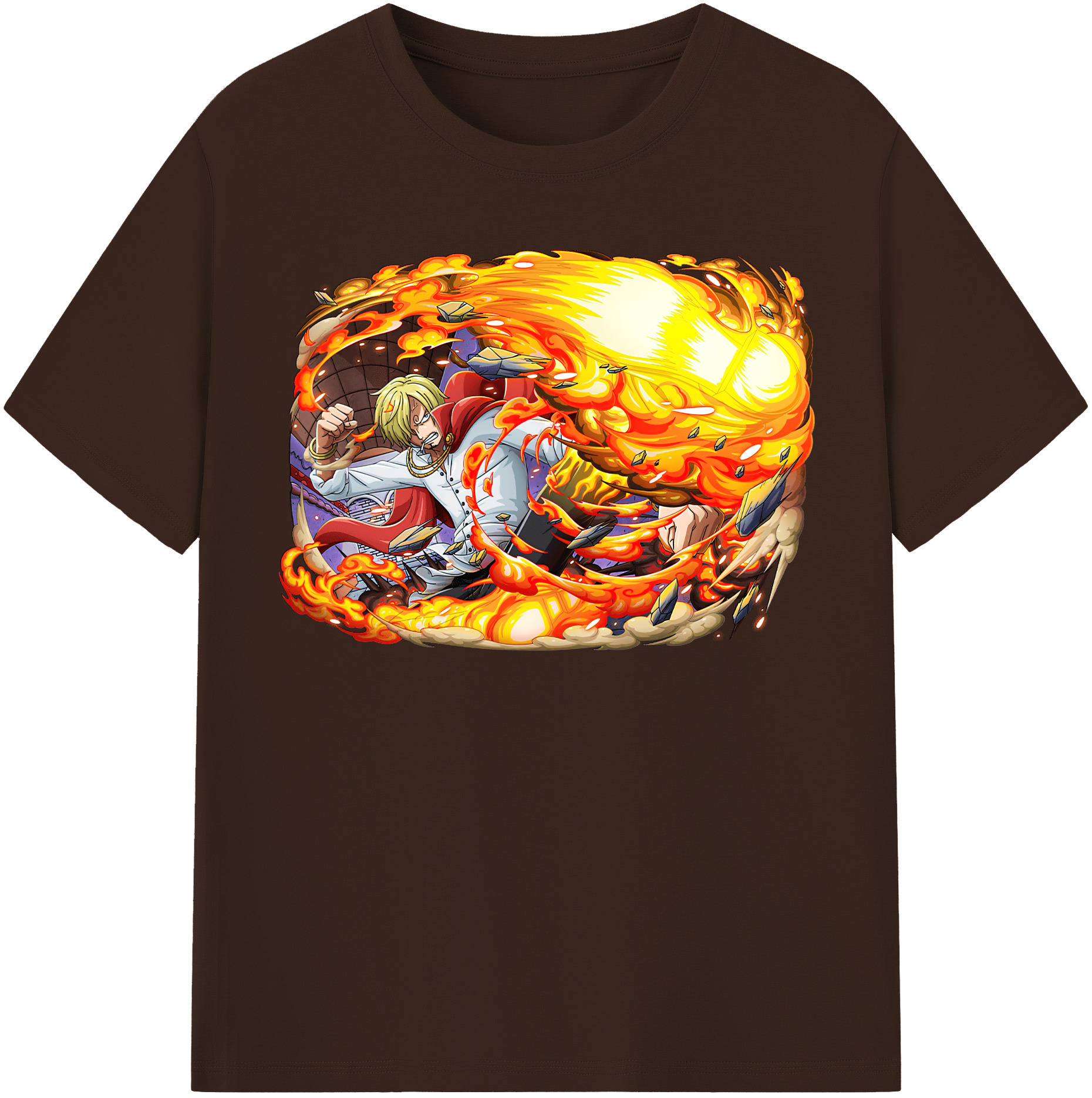 ワンピース サンジ ONE PIECE Sanji 綿100％半袖Tシャツ（フロントプリント）