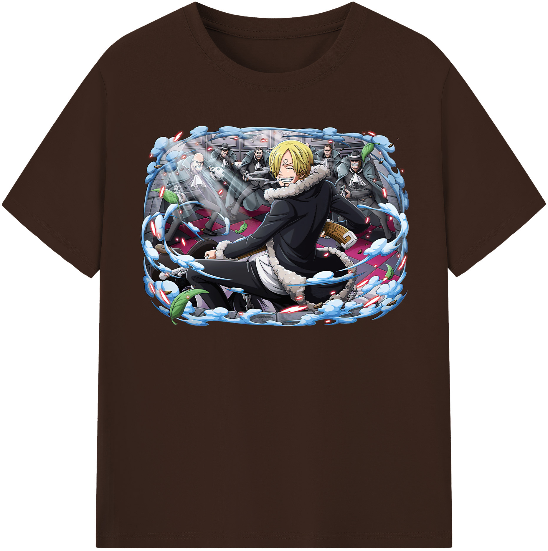 ワンピース サンジ ONE PIECE Sanji 綿100％半袖Tシャツ（フロントプリント）