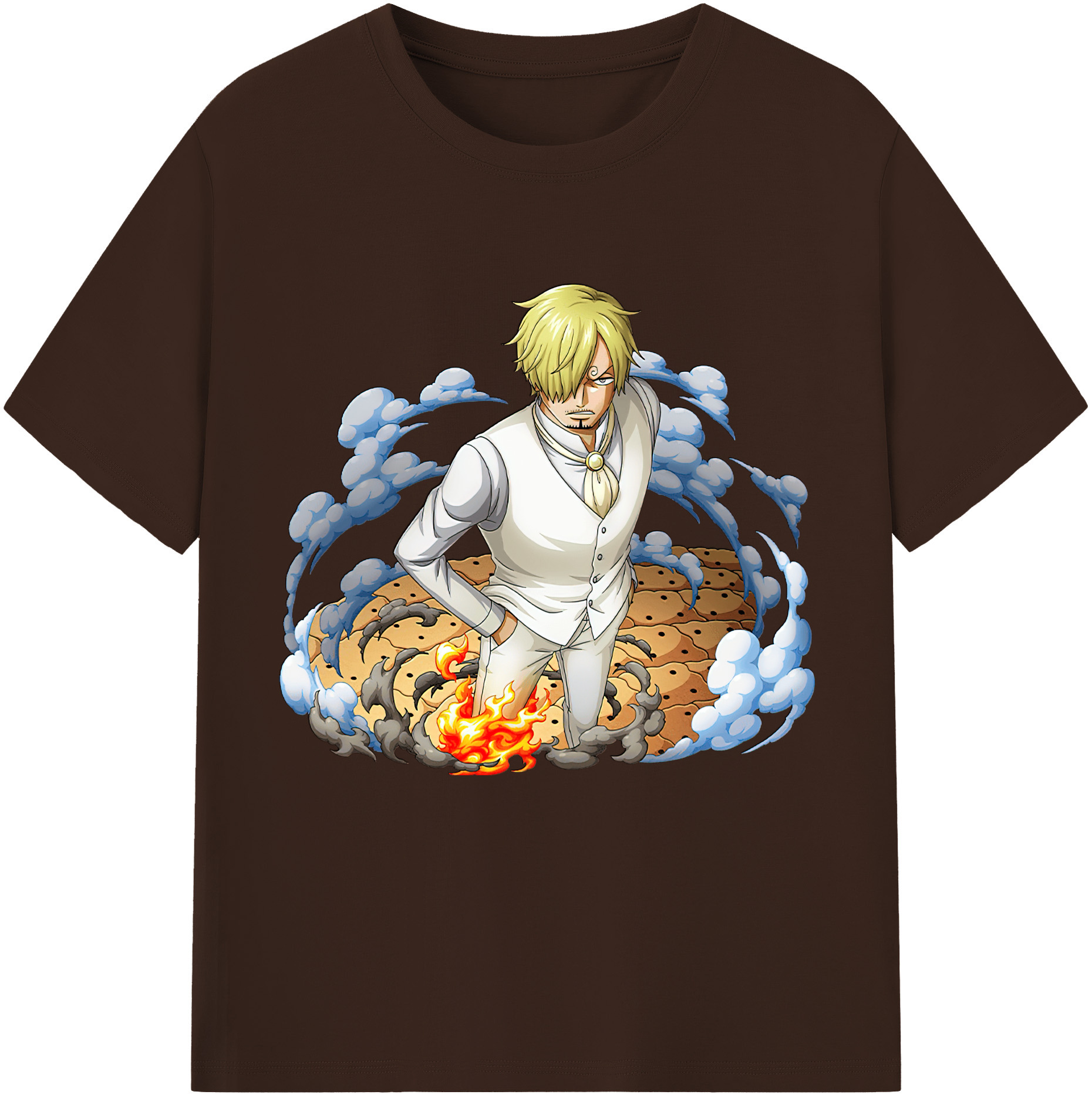 ワンピース サンジ ONE PIECE Sanji 綿100％半袖Tシャツ（フロントプリント）